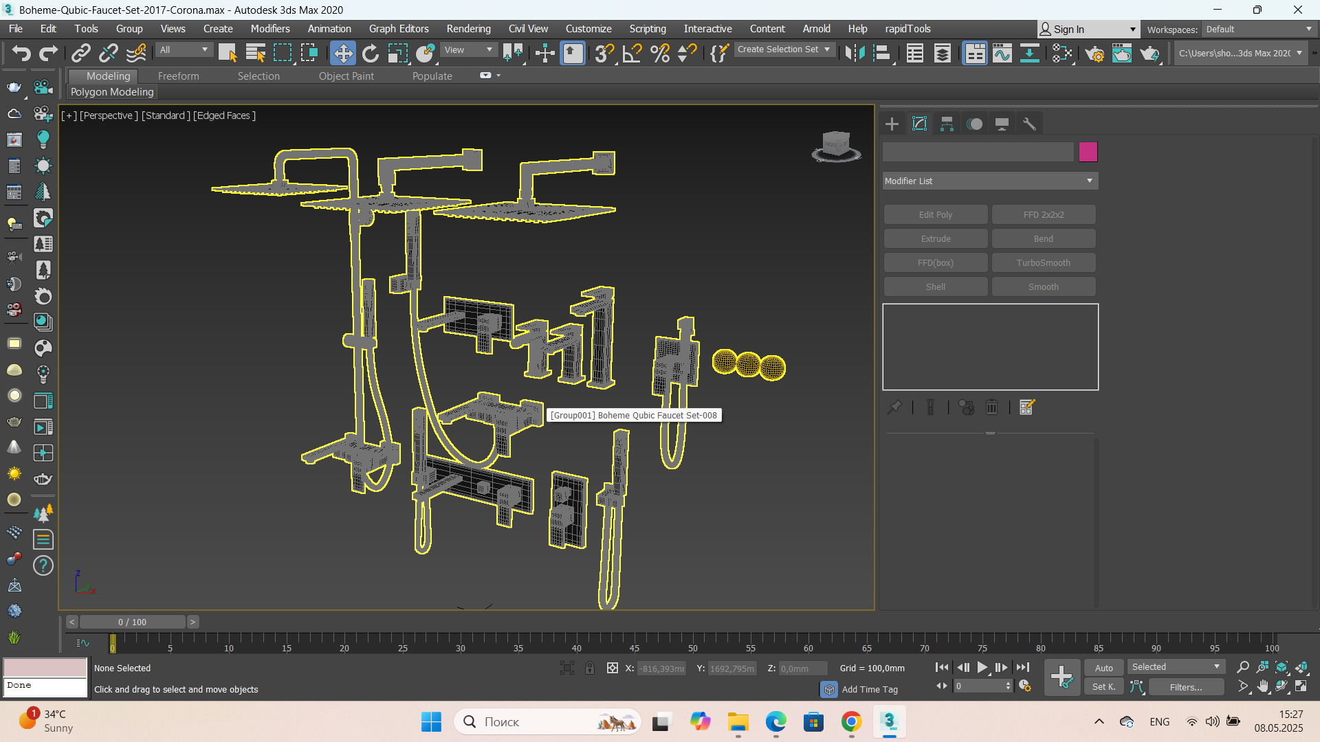 Boheme Qubic Faucet Set 3D model_8