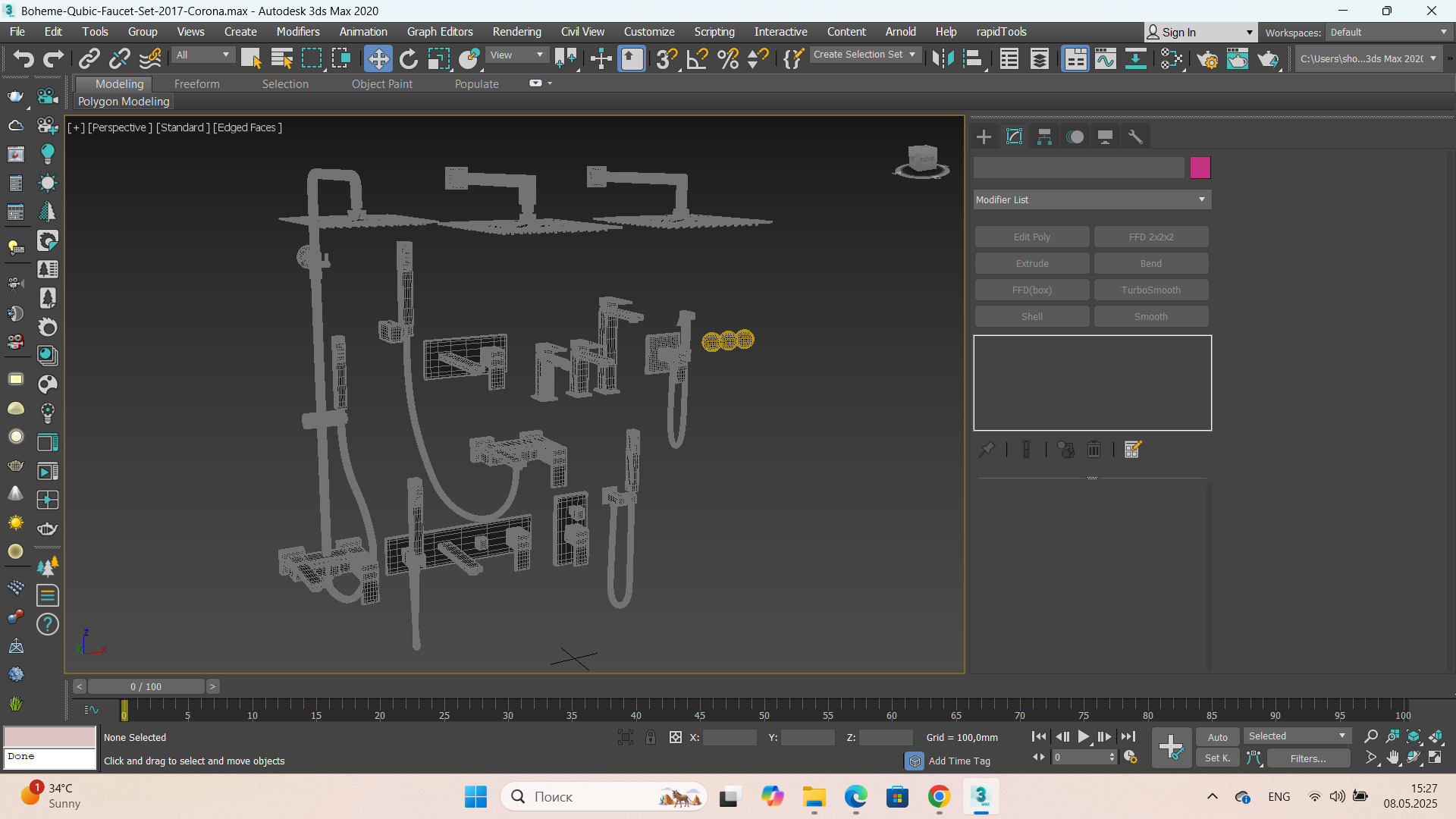 Boheme Qubic Faucet Set 3D model_6