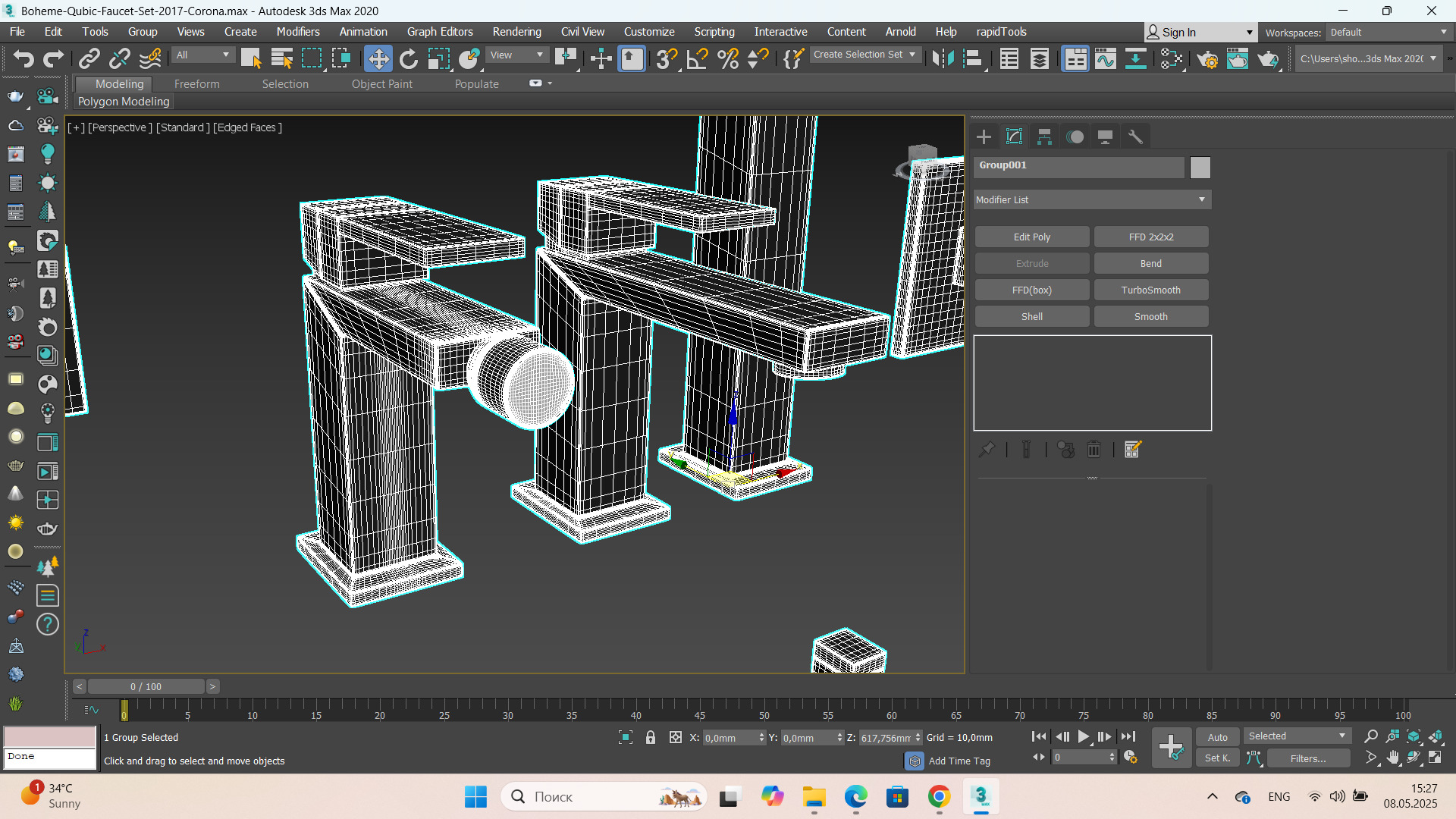 Boheme Qubic Faucet Set 3D model_9