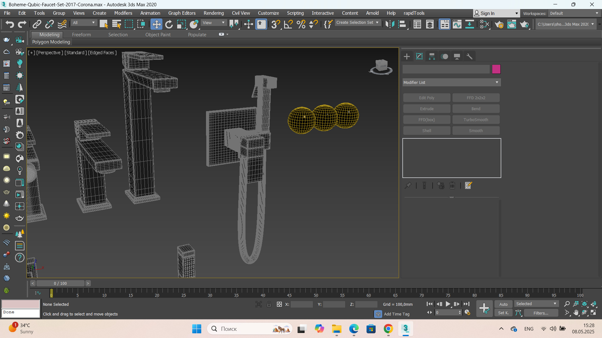 Boheme Qubic Faucet Set 3D model_10