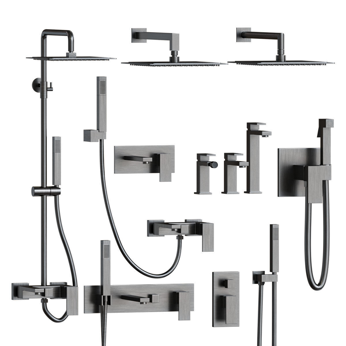 Boheme Qubic Faucet Set 3D model_3