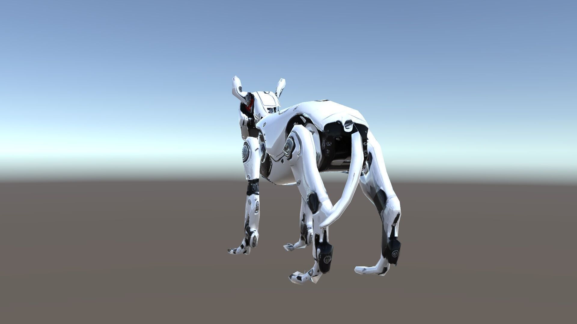 Futuristic Robotic Dog Model Pack Low-poly 3D model_13