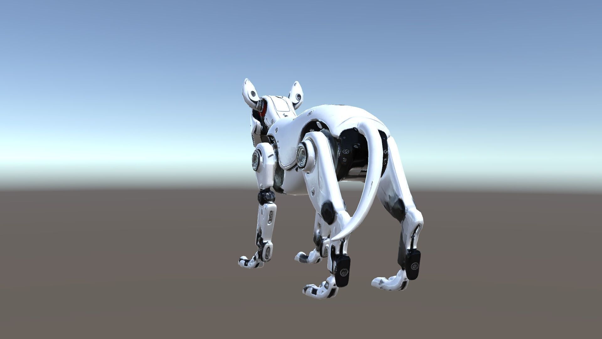 Futuristic Robotic Dog Model Pack Low-poly 3D model_12