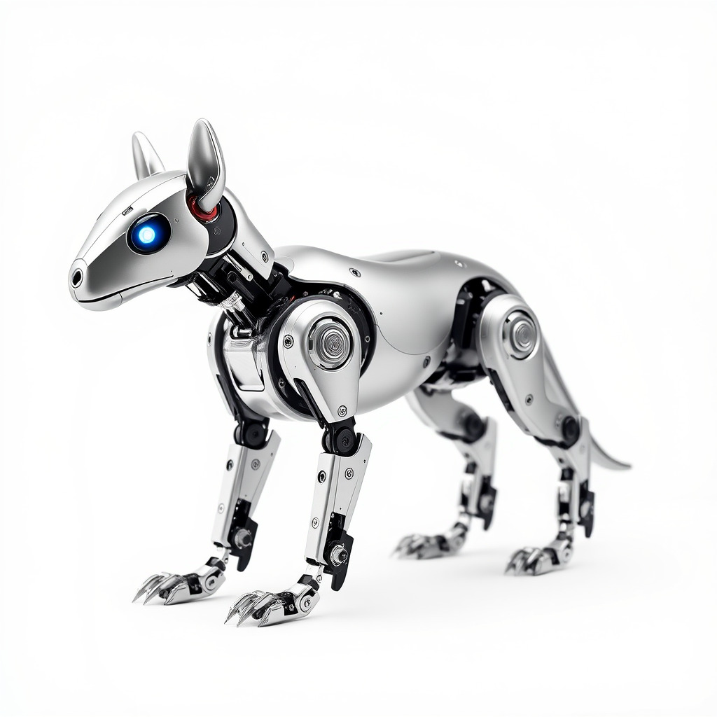 Futuristic Robotic Dog Model Pack Low-poly 3D model_4