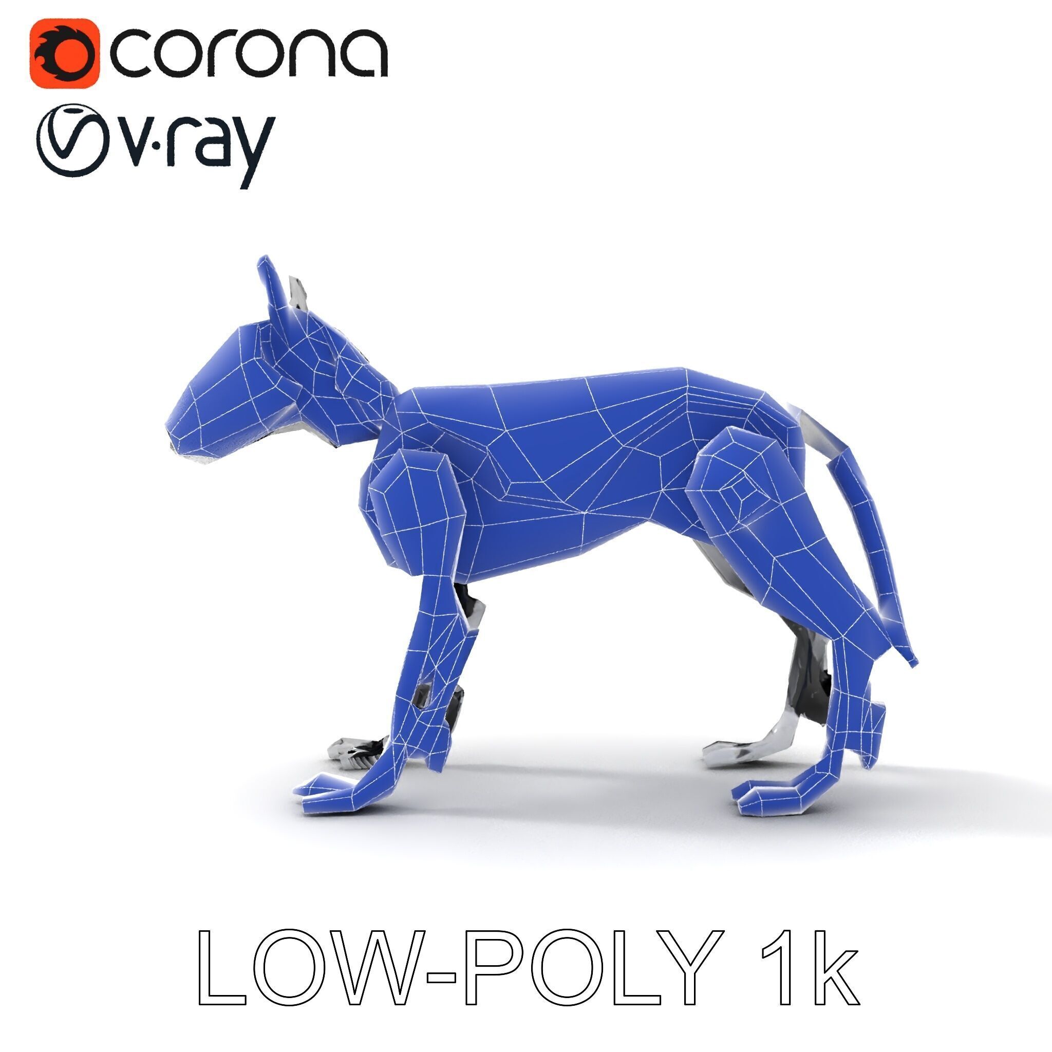 Futuristic Robotic Dog Model Pack Low-poly 3D model_25