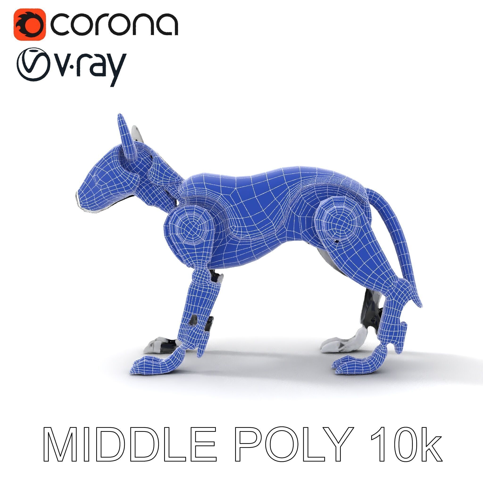 Futuristic Robotic Dog Model Pack Low-poly 3D model_27