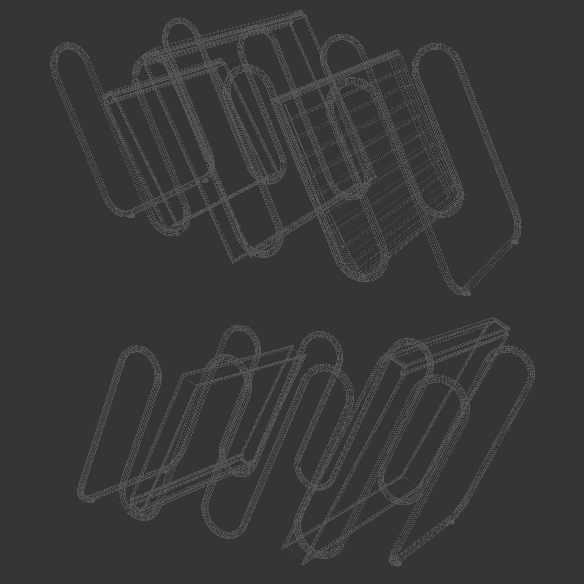 Tucas Home Snake Magazine Racks 3D model_7