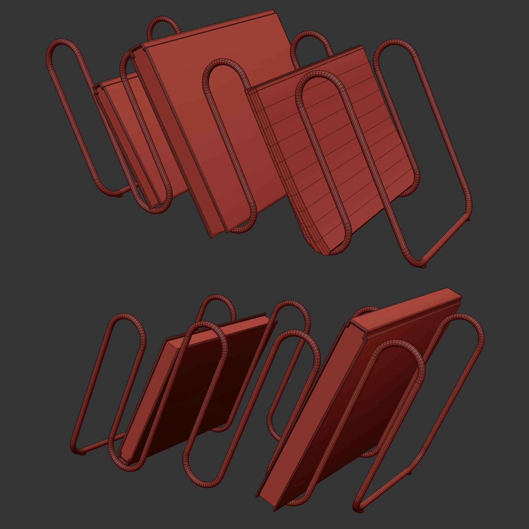 Tucas Home Snake Magazine Racks 3D model_8