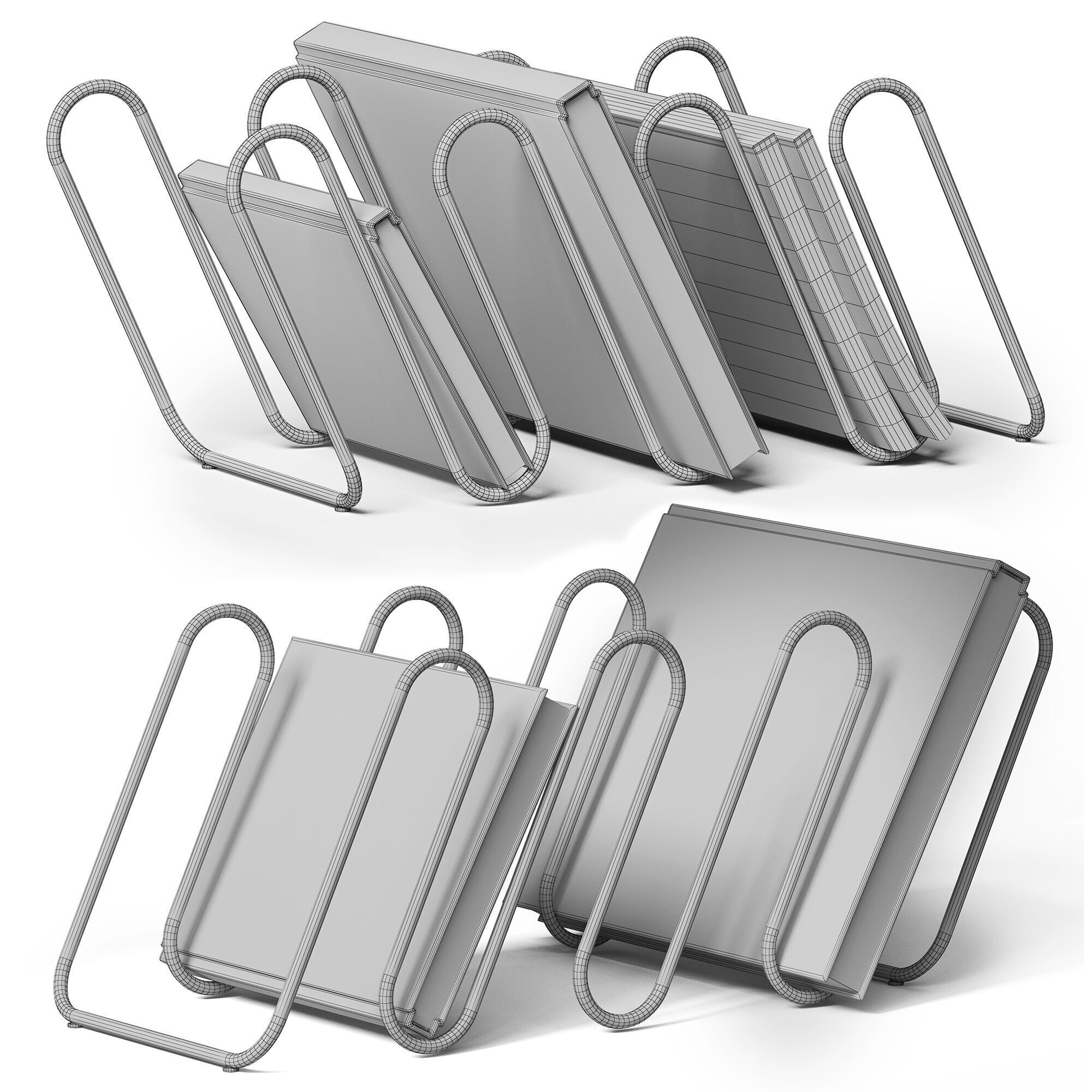 Tucas Home Snake Magazine Racks 3D model_3