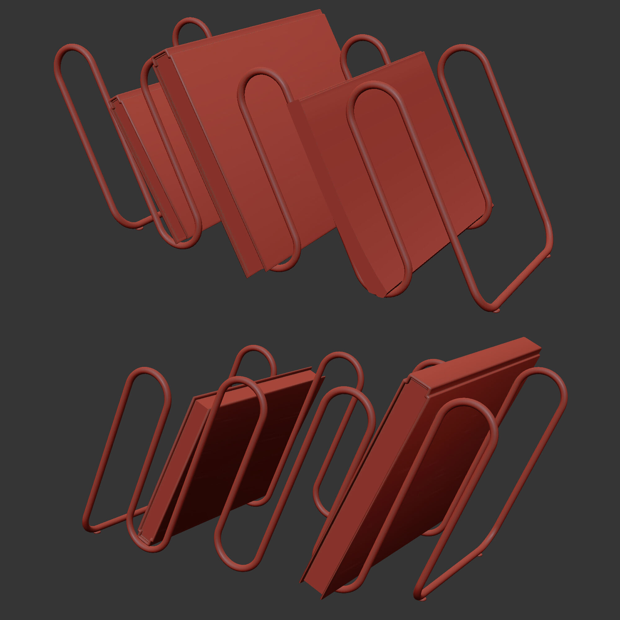 Tucas Home Snake Magazine Racks 3D model_9