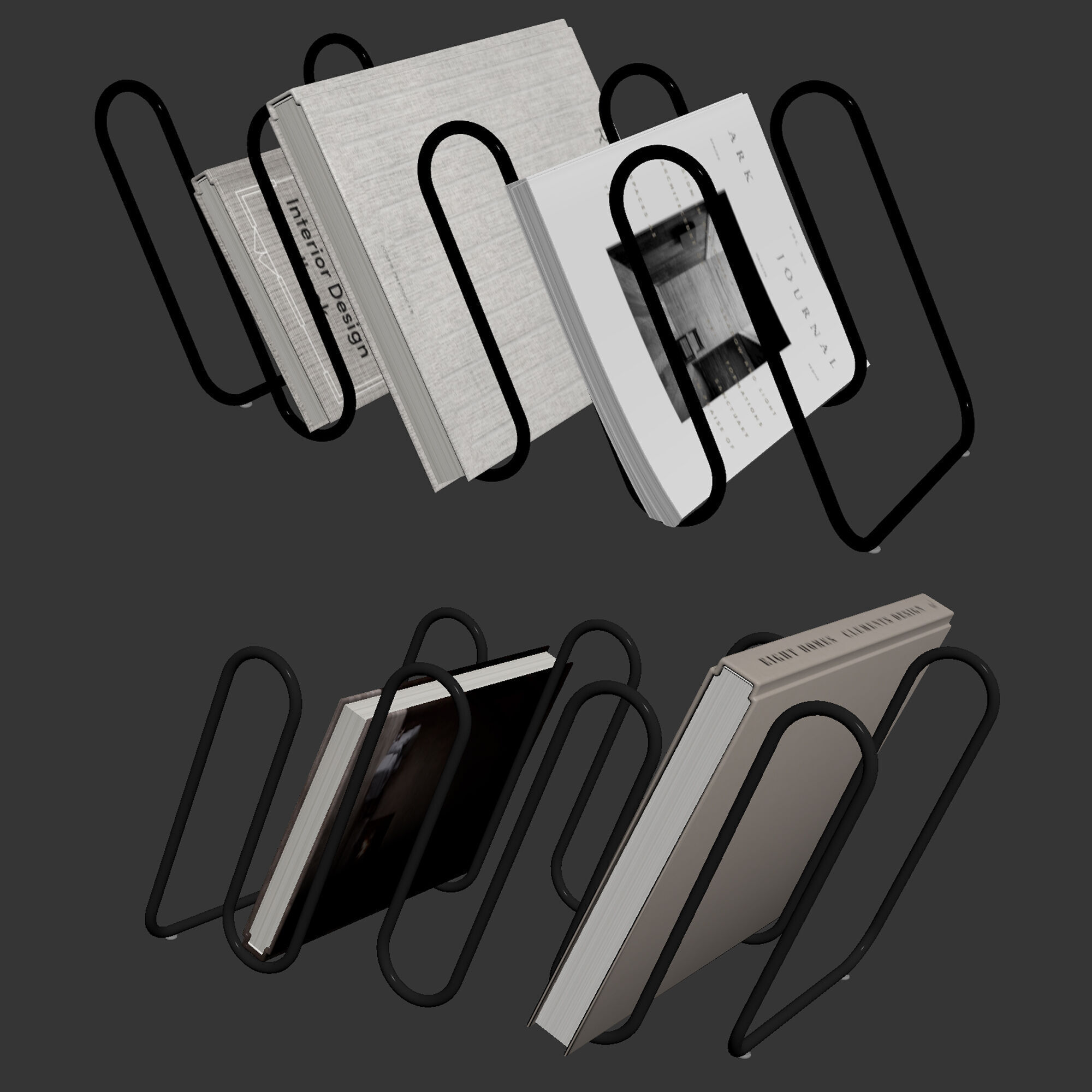 Tucas Home Snake Magazine Racks 3D model_6