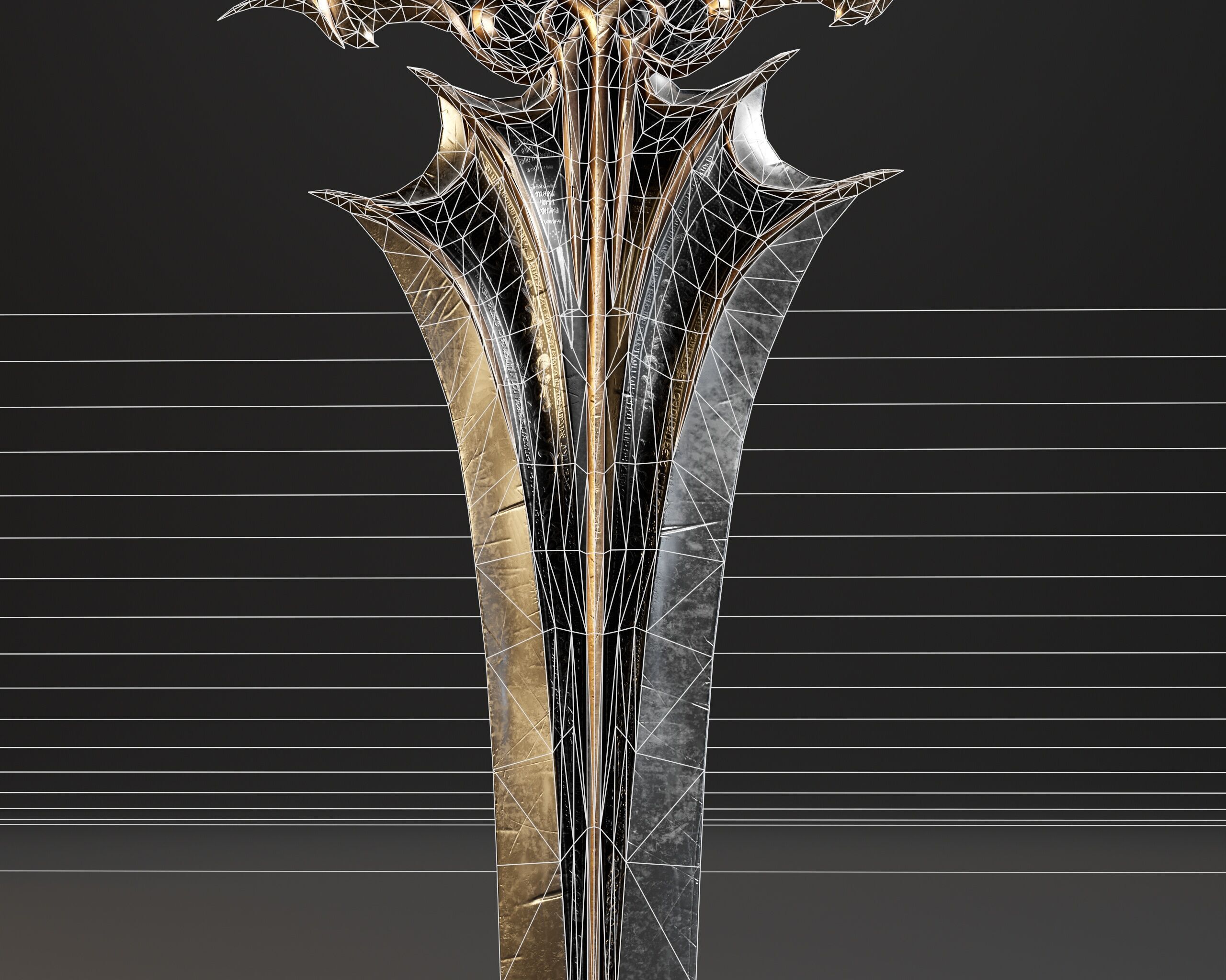 High Paladin Sword  Low-poly 3D model_11