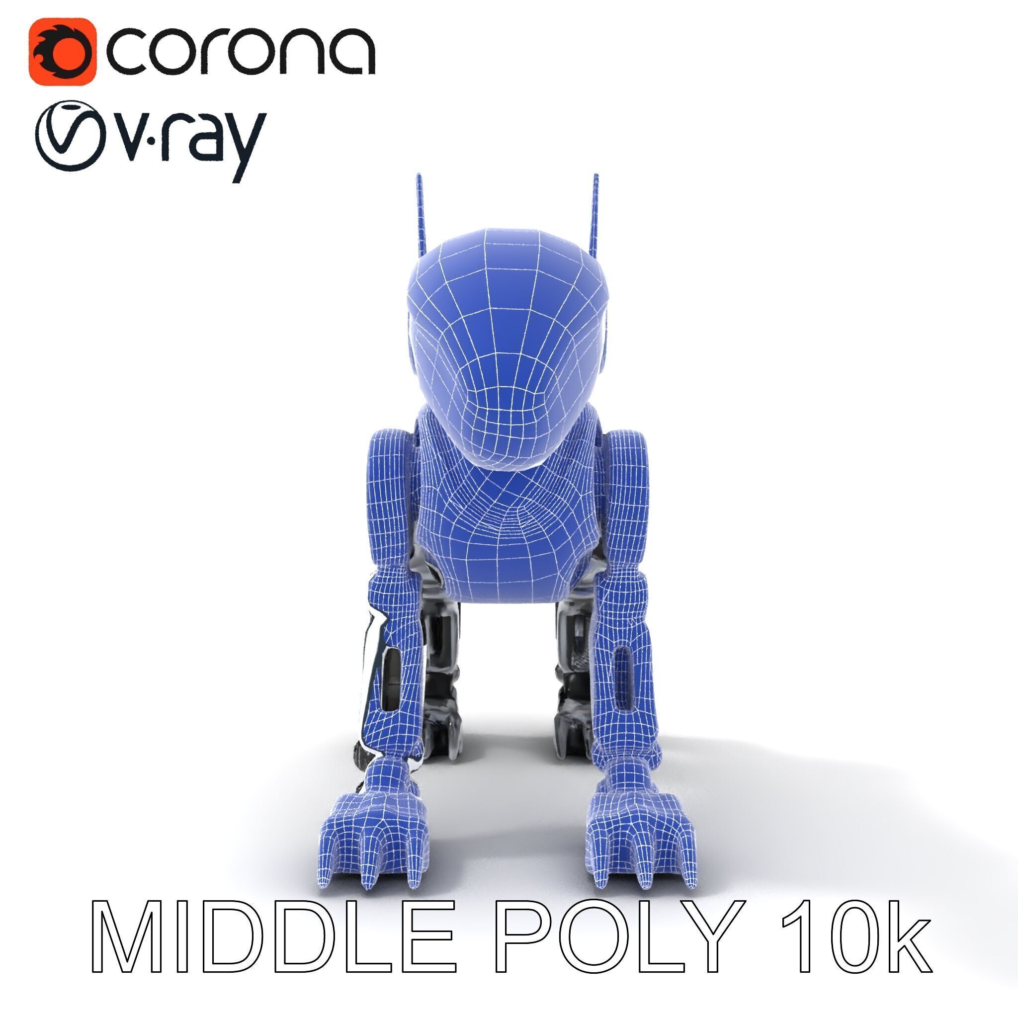 Futuristic Robotic Animal Model Pack for Game and Animation Low-poly 3D model_22