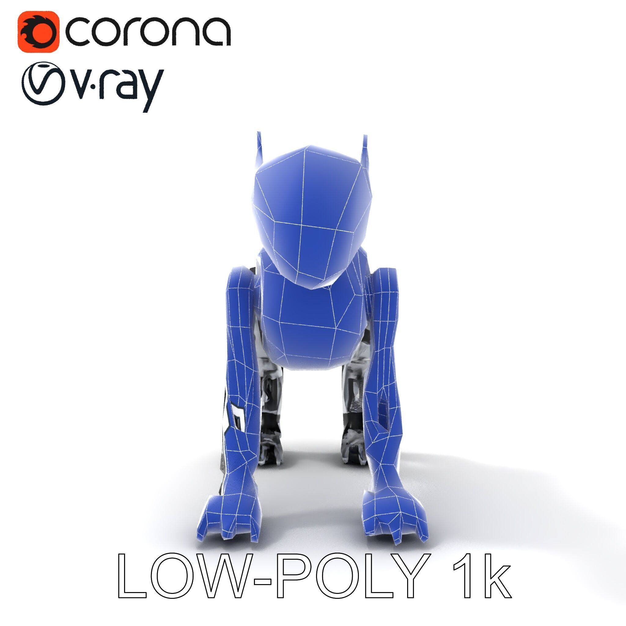 Futuristic Robotic Animal Model Pack for Game and Animation Low-poly 3D model_28