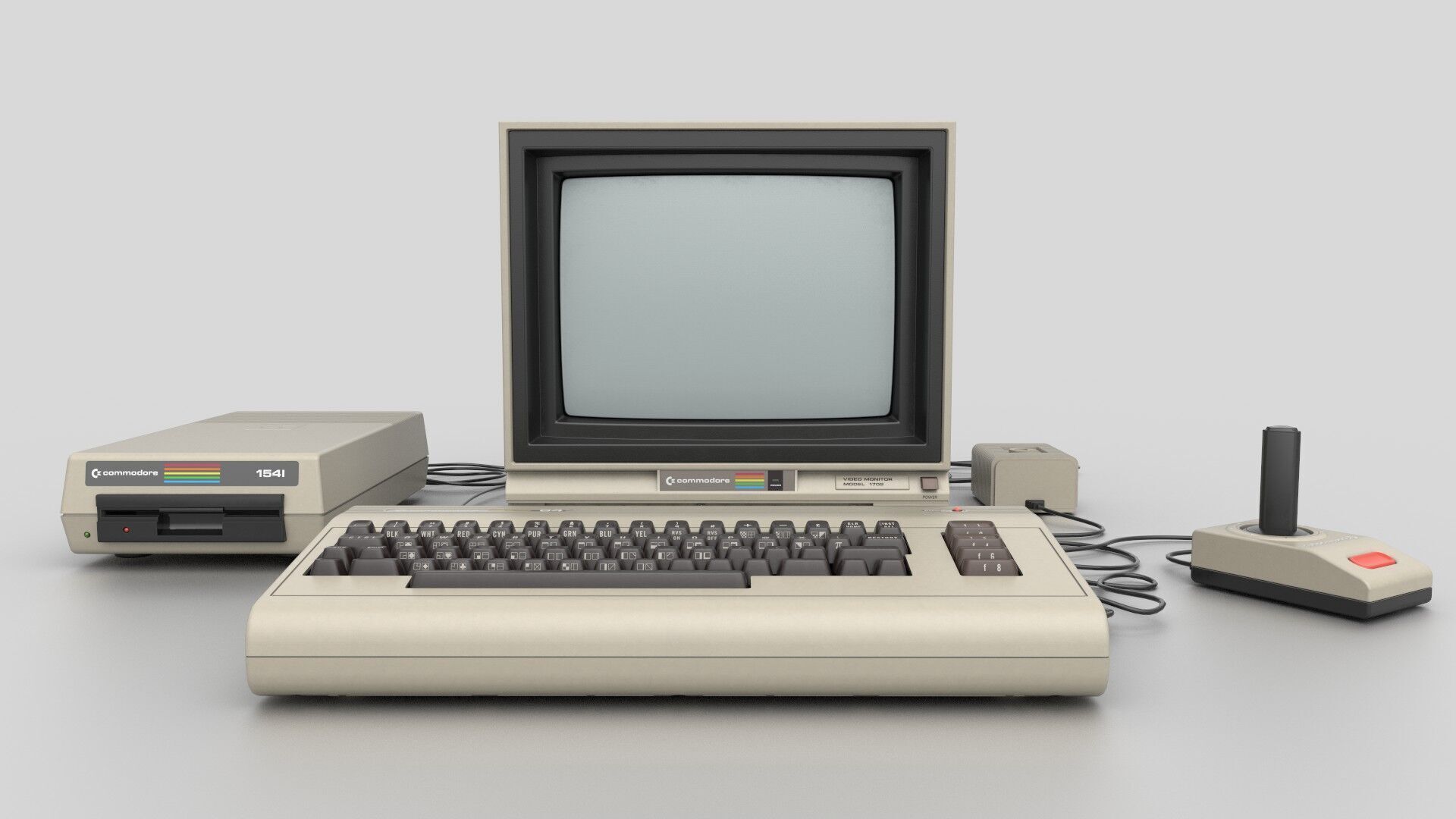 Commodore 64 Free low-poly 3D model_1