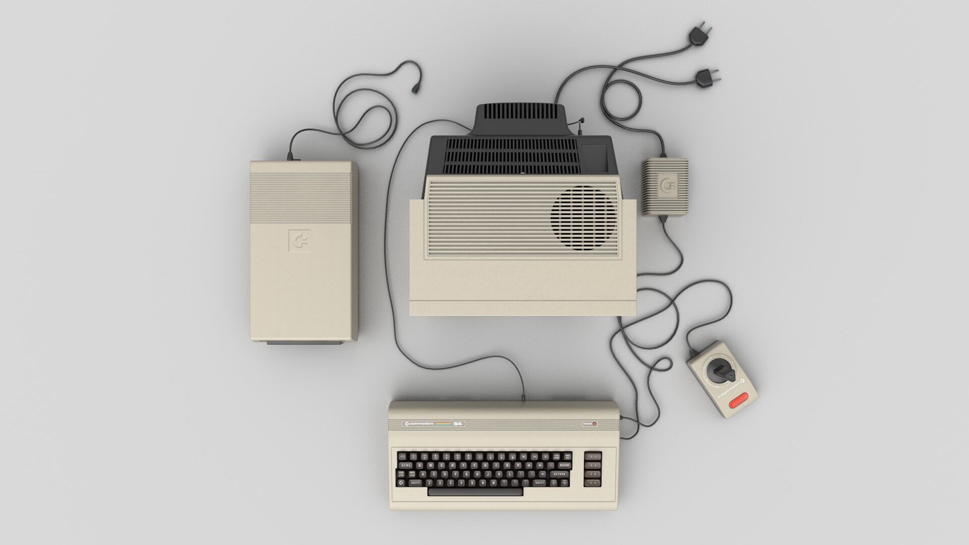 Commodore 64 Free low-poly 3D model_9