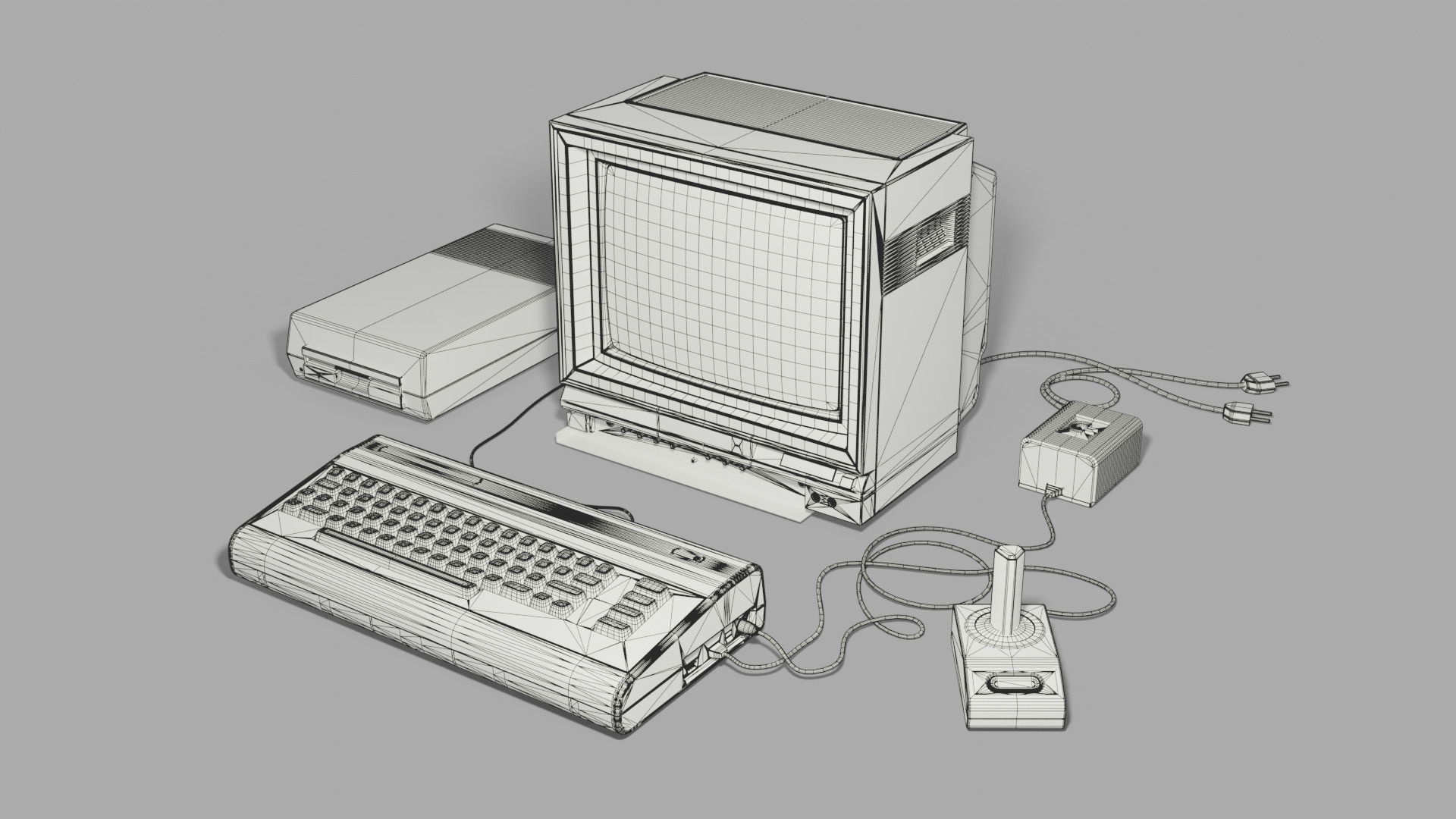 Commodore 64 Free low-poly 3D model_11