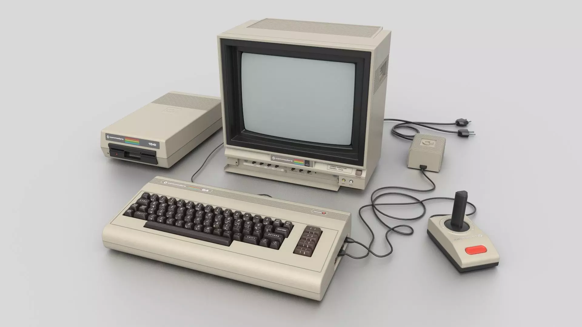 Commodore 64 Free low-poly 3D model_0