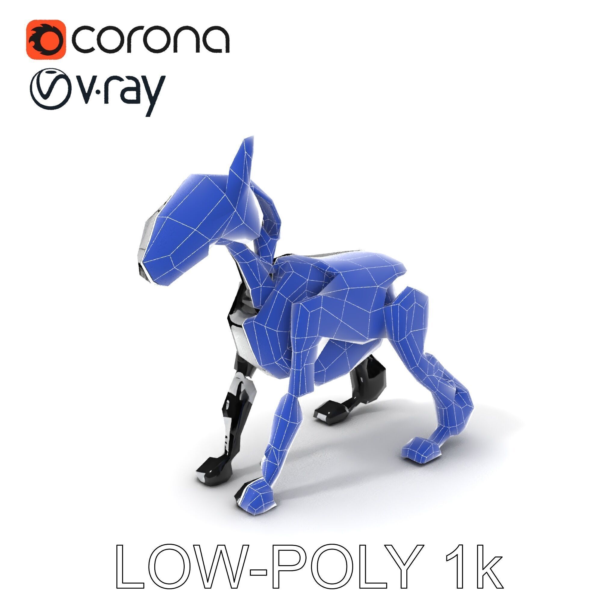 Robotic Canine Companion Model Pack Low-poly 3D model_7