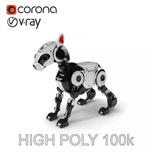 Robotic Canine Companion Model Pack Low-poly 3D model