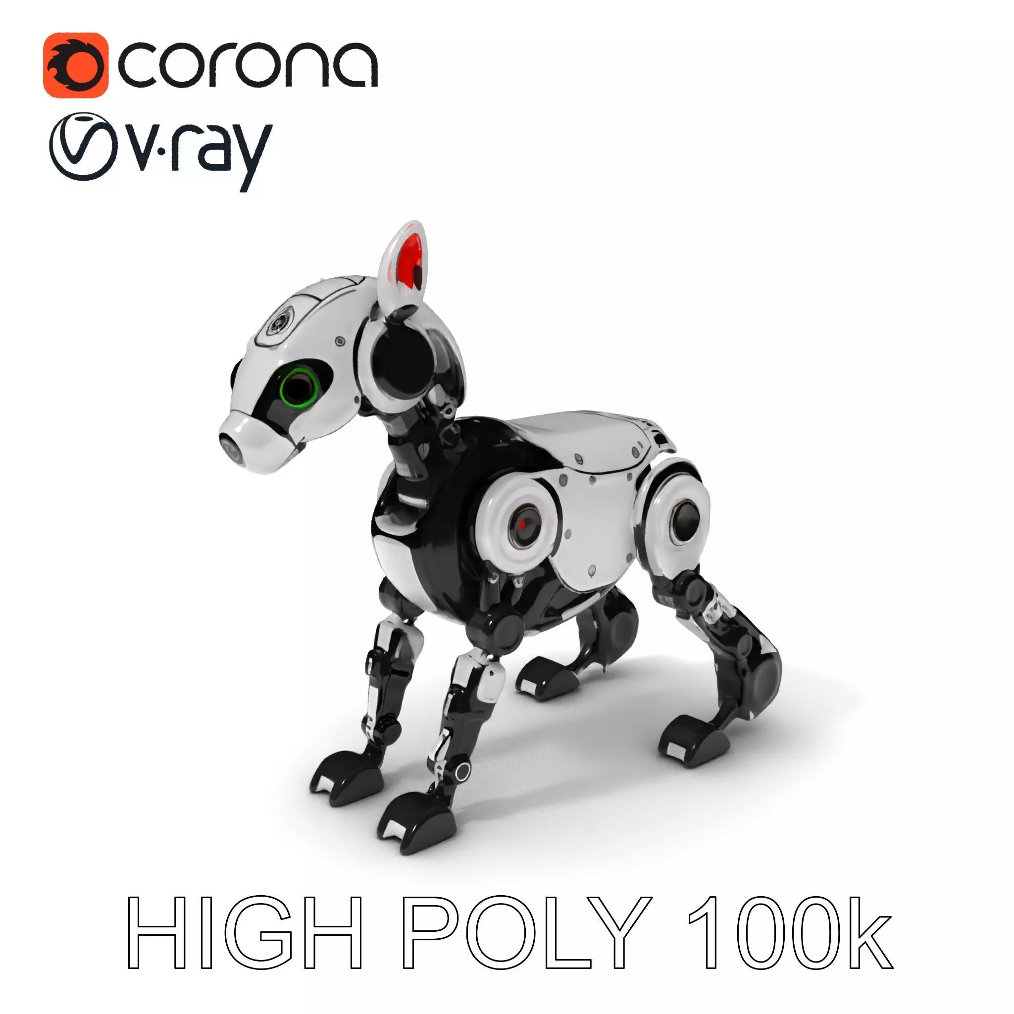 Robotic Canine Companion Model Pack Low-poly 3D model_0