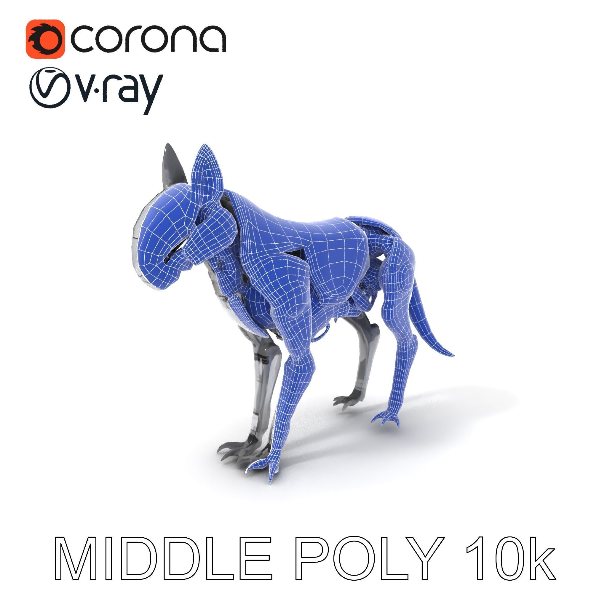 Futuristic Robotic Animal Model Pack Low-poly 3D model_27