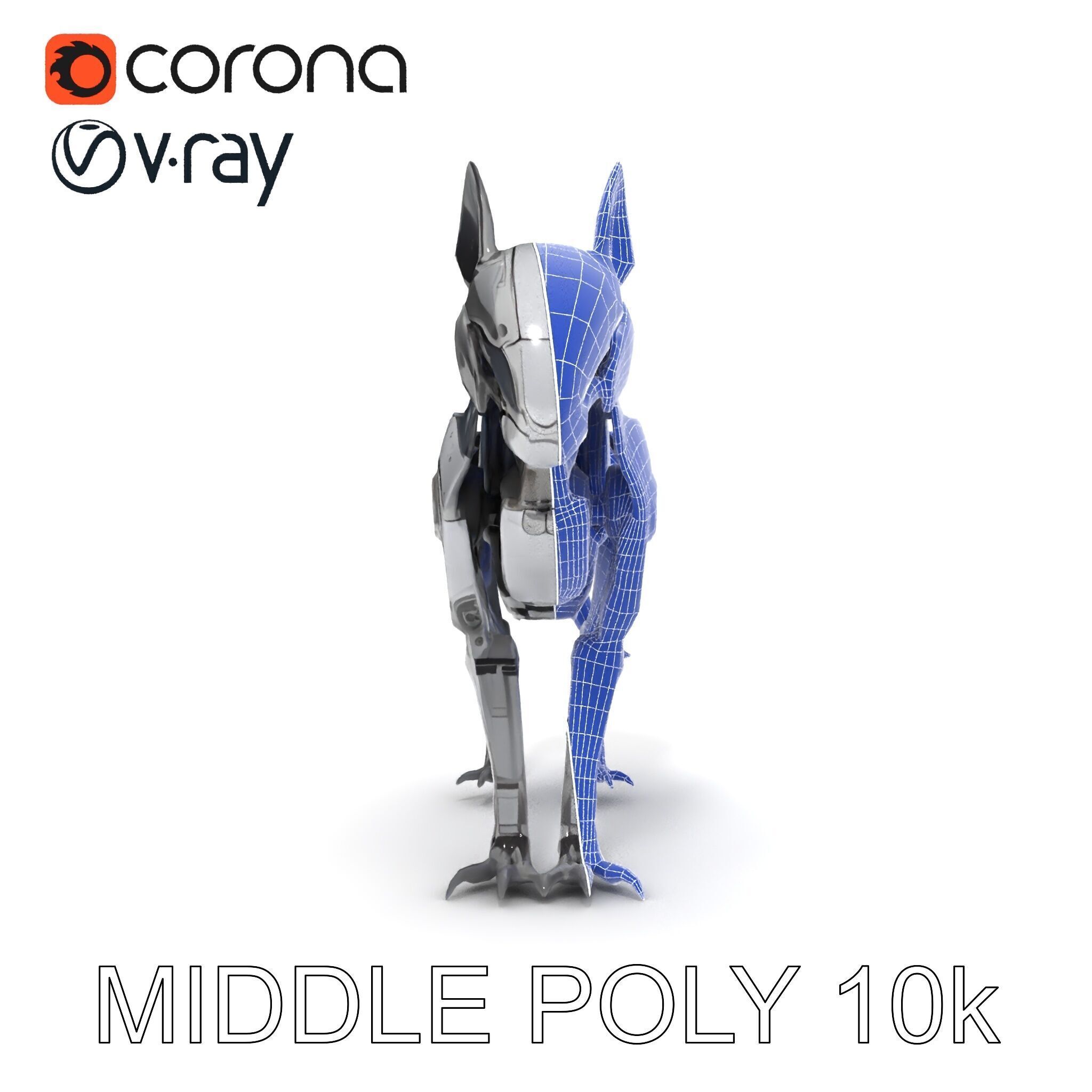 Futuristic Robotic Animal Model Pack Low-poly 3D model_15