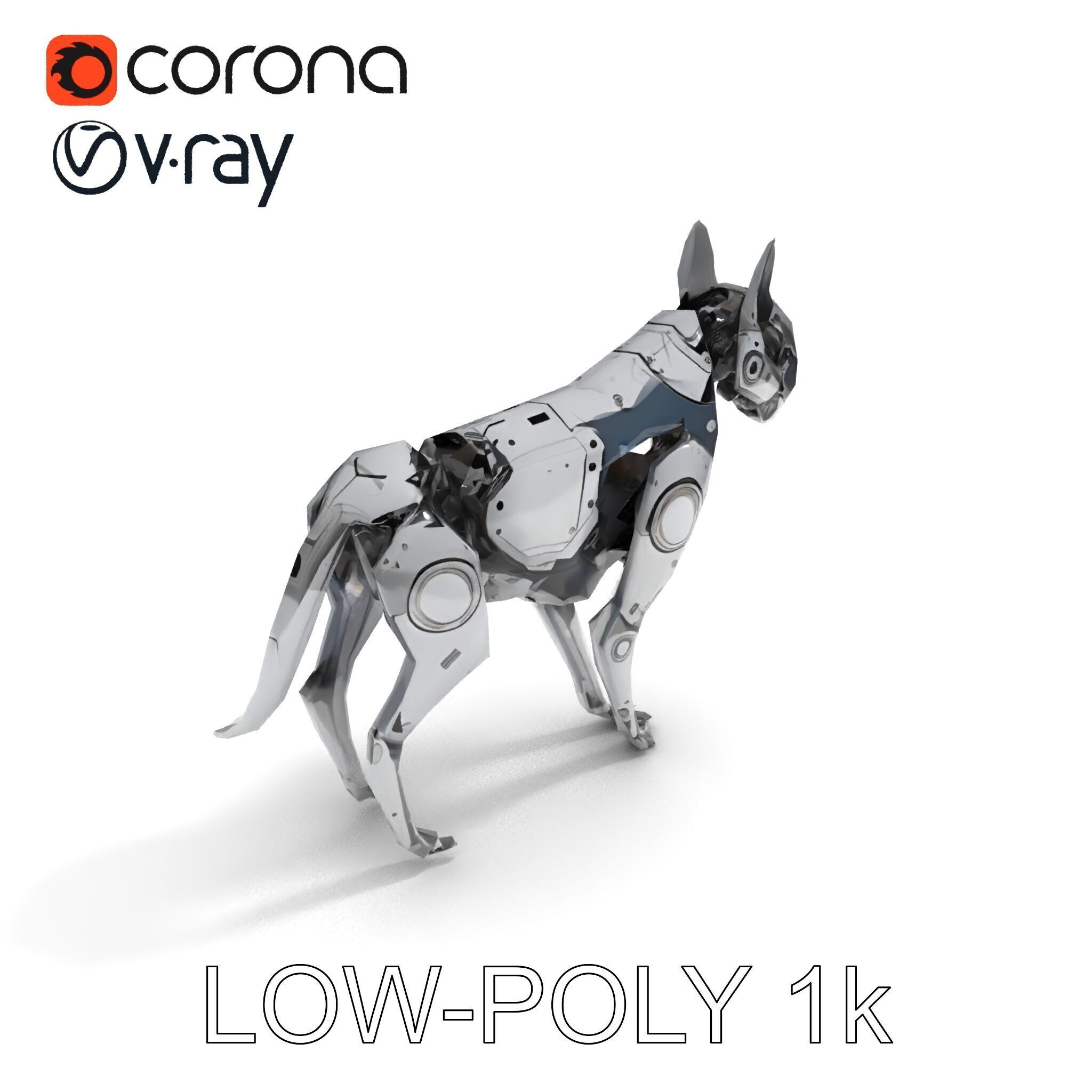 Futuristic Robotic Animal Model Pack Low-poly 3D model_31