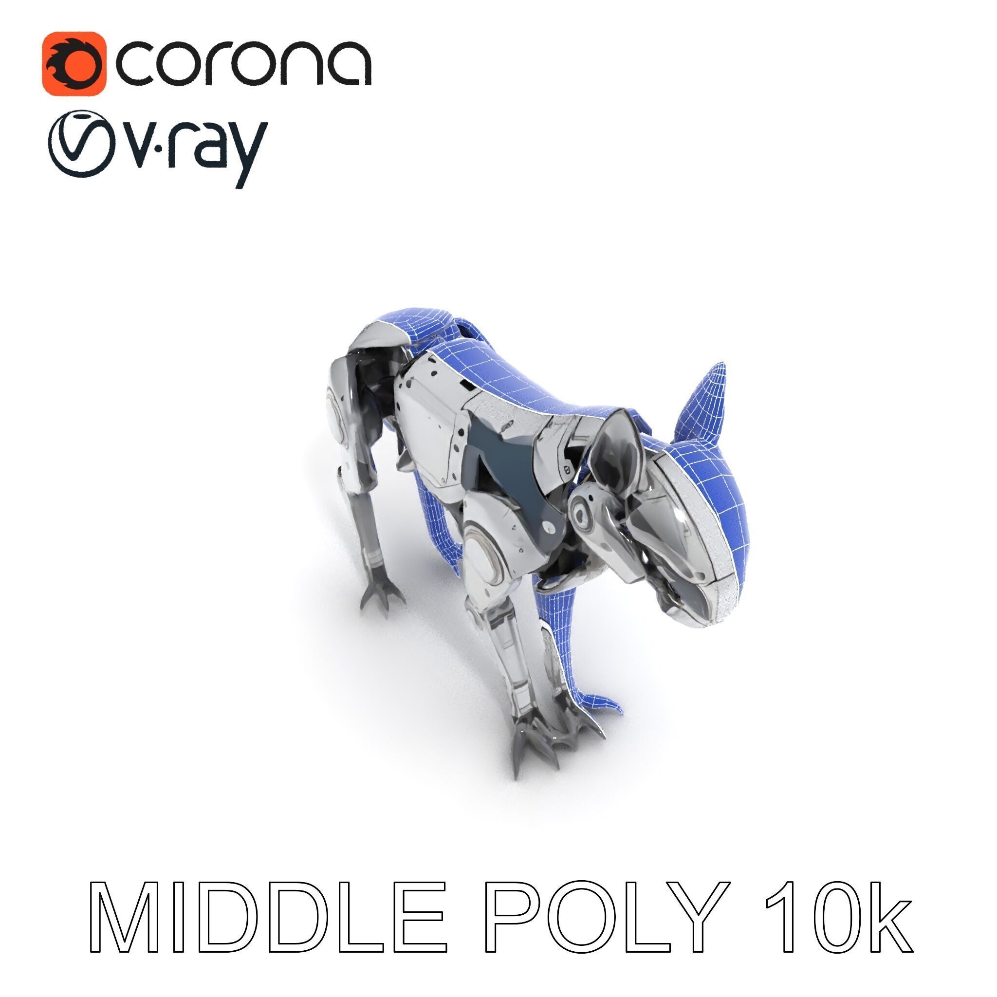 Futuristic Robotic Animal Model Pack Low-poly 3D model_30
