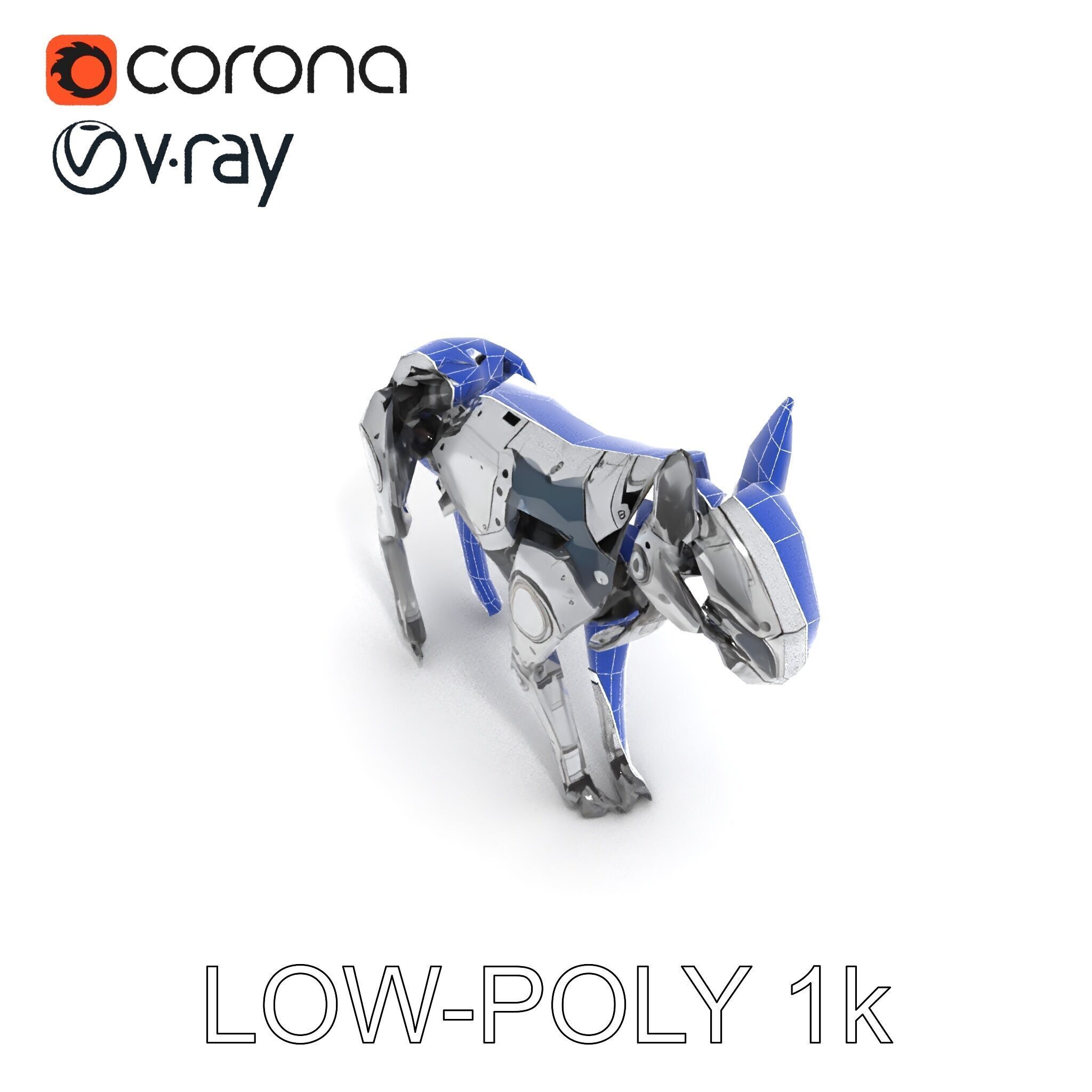 Futuristic Robotic Animal Model Pack Low-poly 3D model_13
