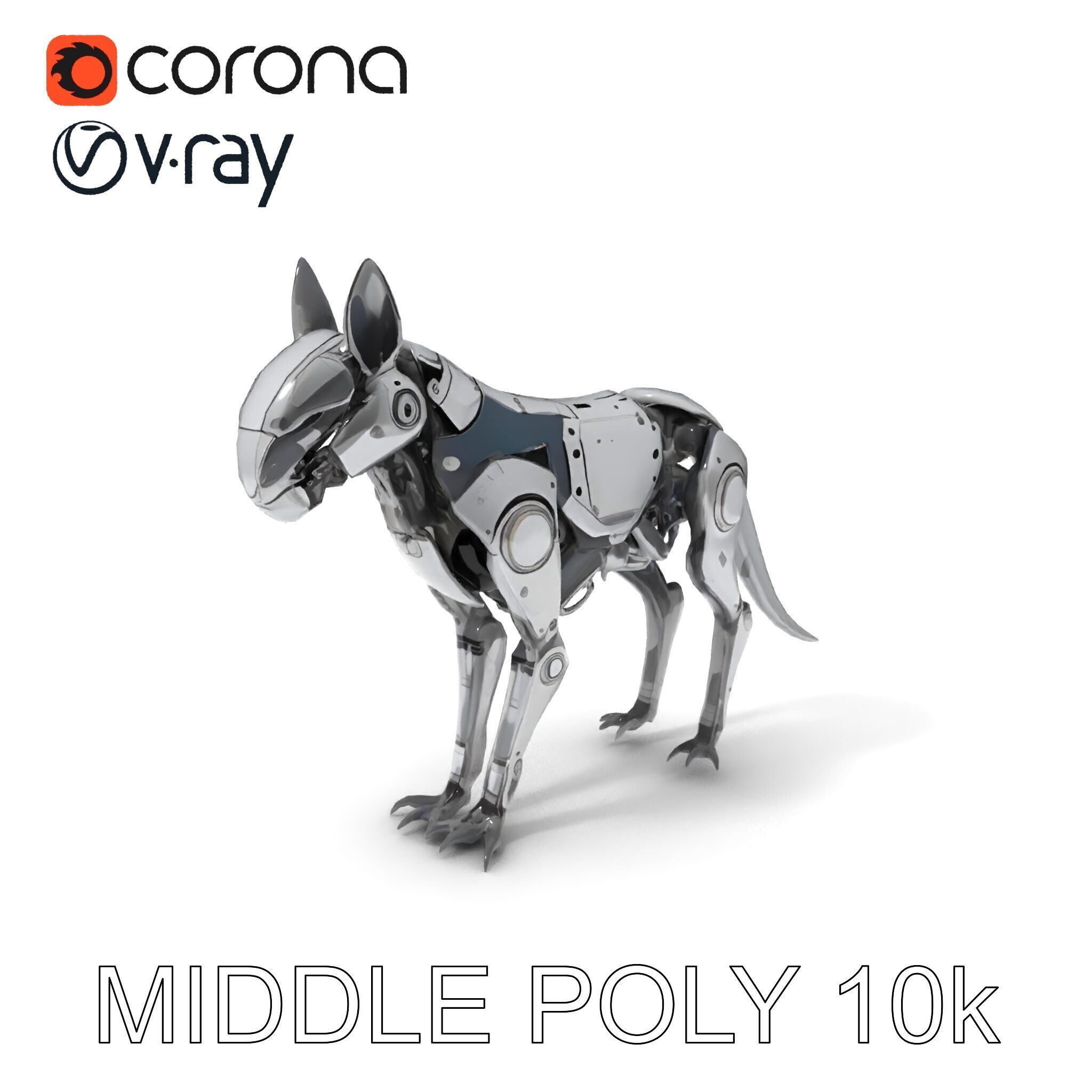 Futuristic Robotic Animal Model Pack Low-poly 3D model_21