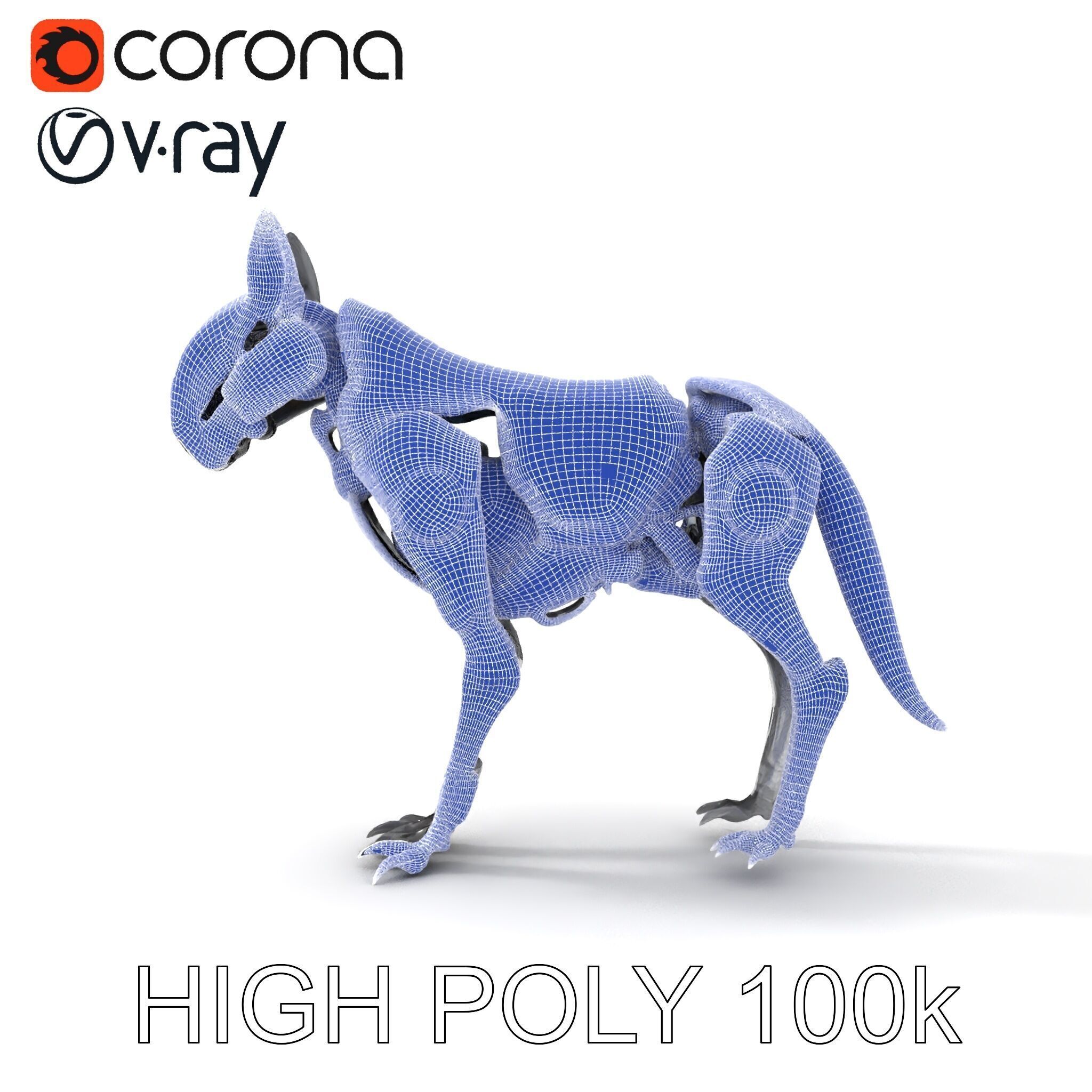 Futuristic Robotic Animal Model Pack Low-poly 3D model_34