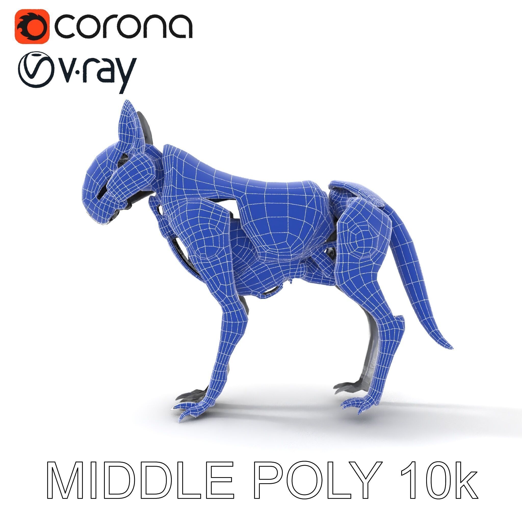 Futuristic Robotic Animal Model Pack Low-poly 3D model_6
