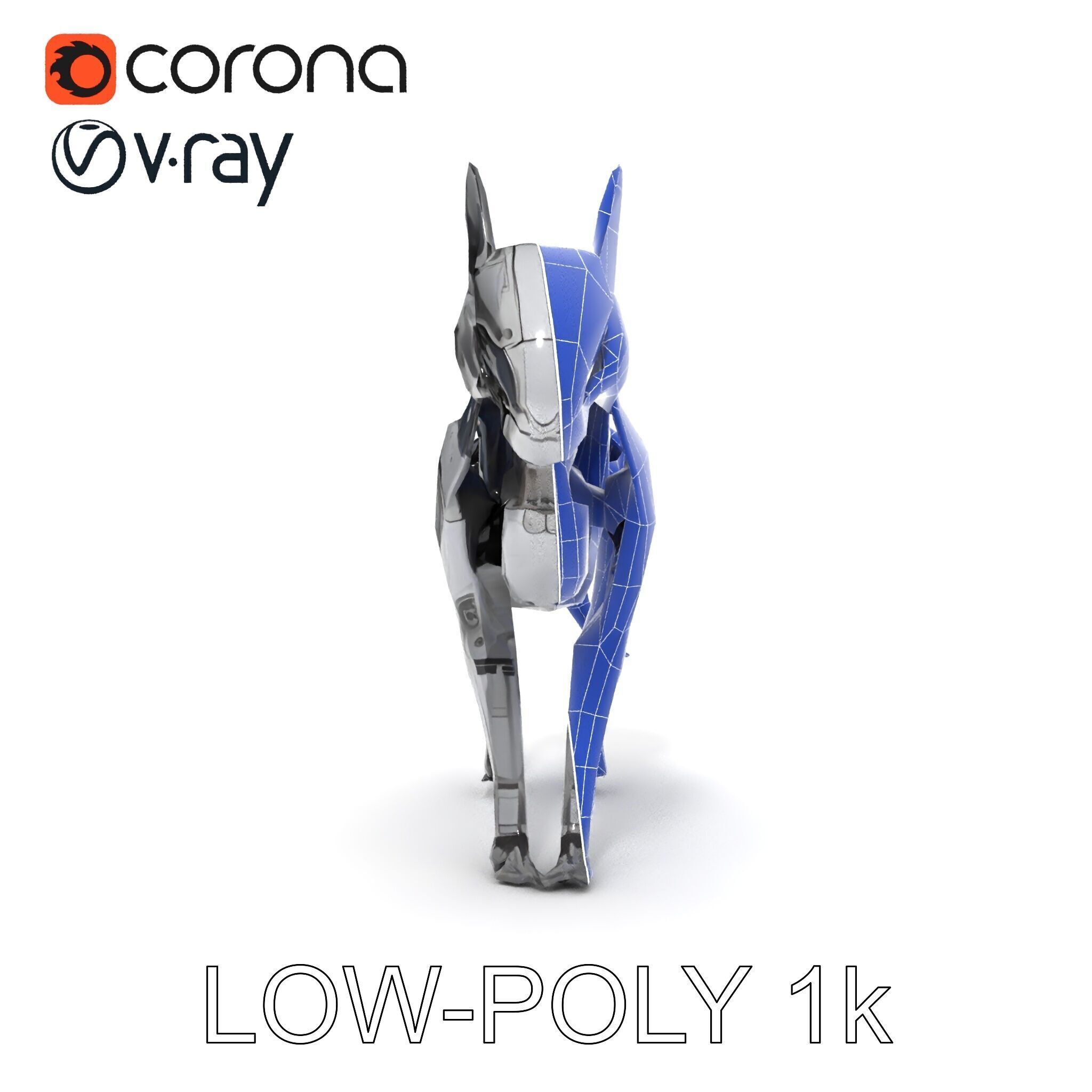 Futuristic Robotic Animal Model Pack Low-poly 3D model_26