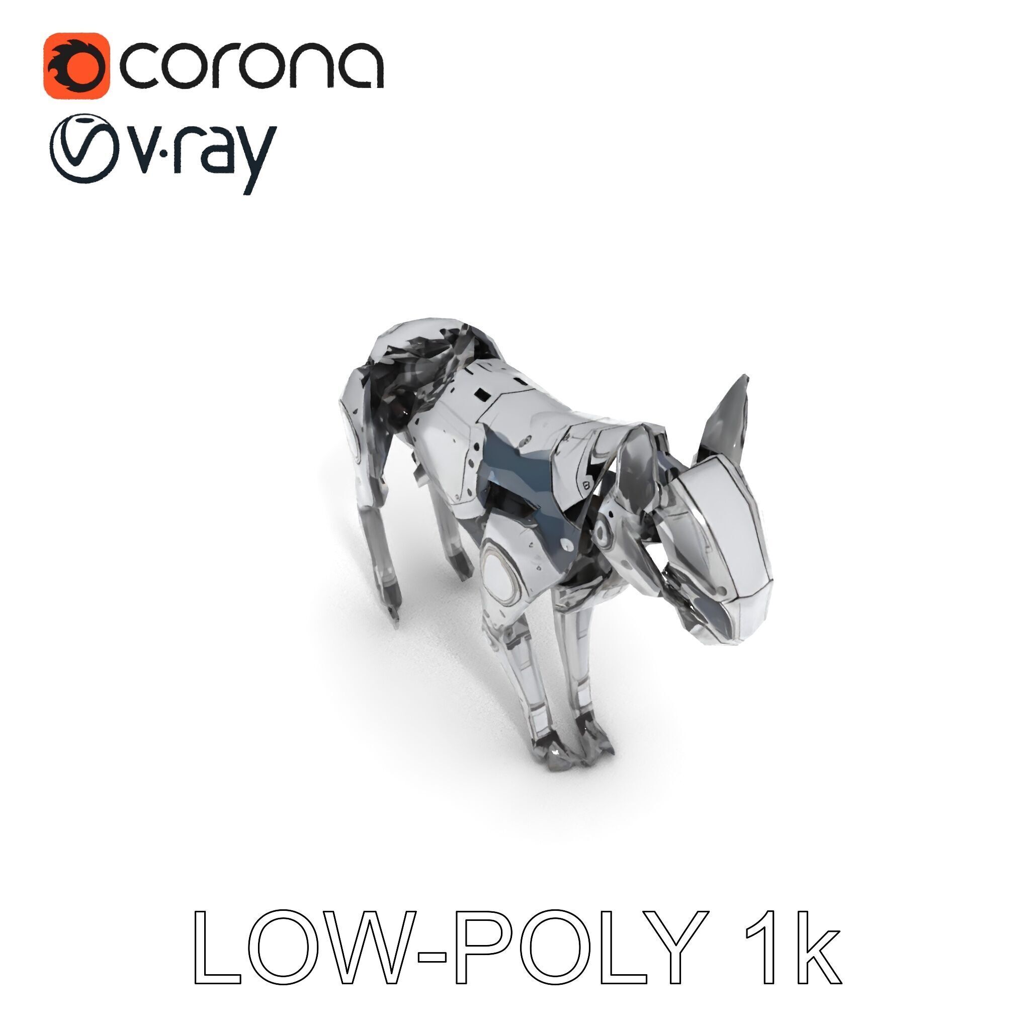 Futuristic Robotic Animal Model Pack Low-poly 3D model_28