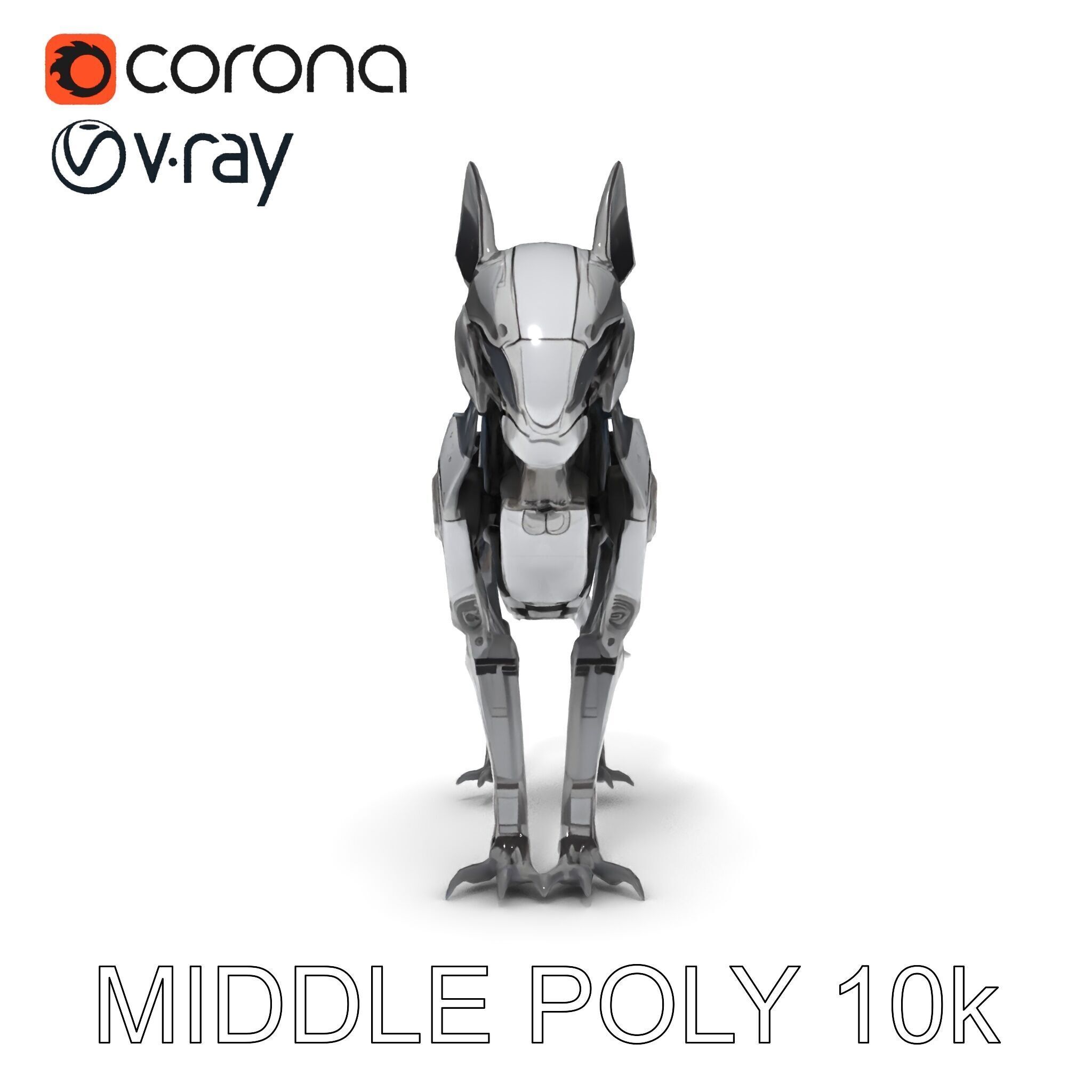 Futuristic Robotic Animal Model Pack Low-poly 3D model_18