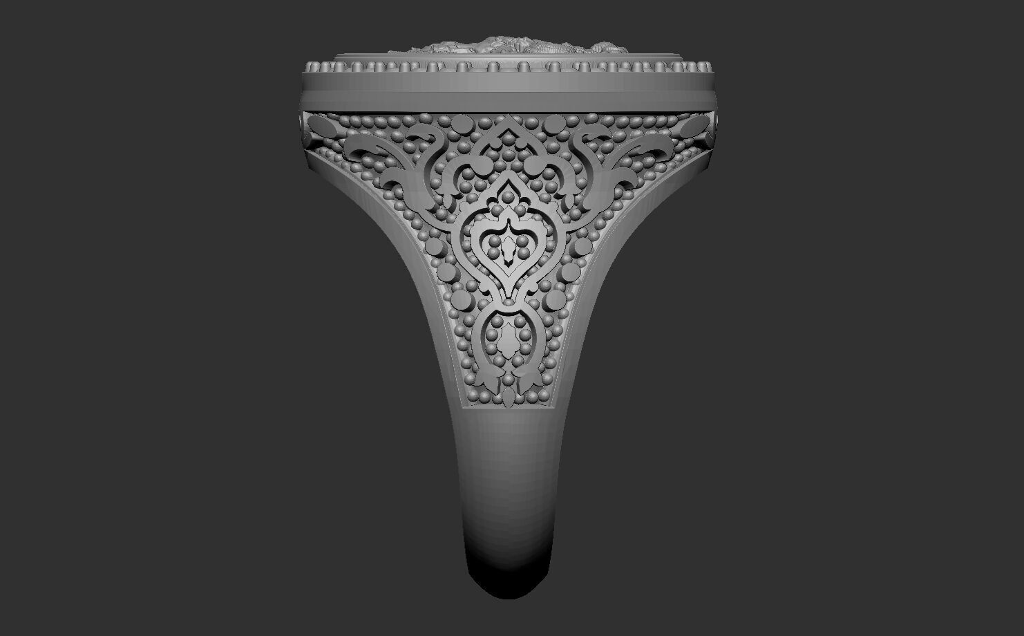 Saint Diamond ring George 3D print model 3D print model_14