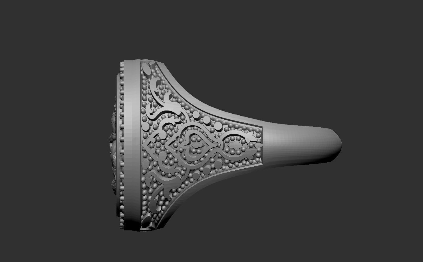 Saint Diamond ring George 3D print model 3D print model_11