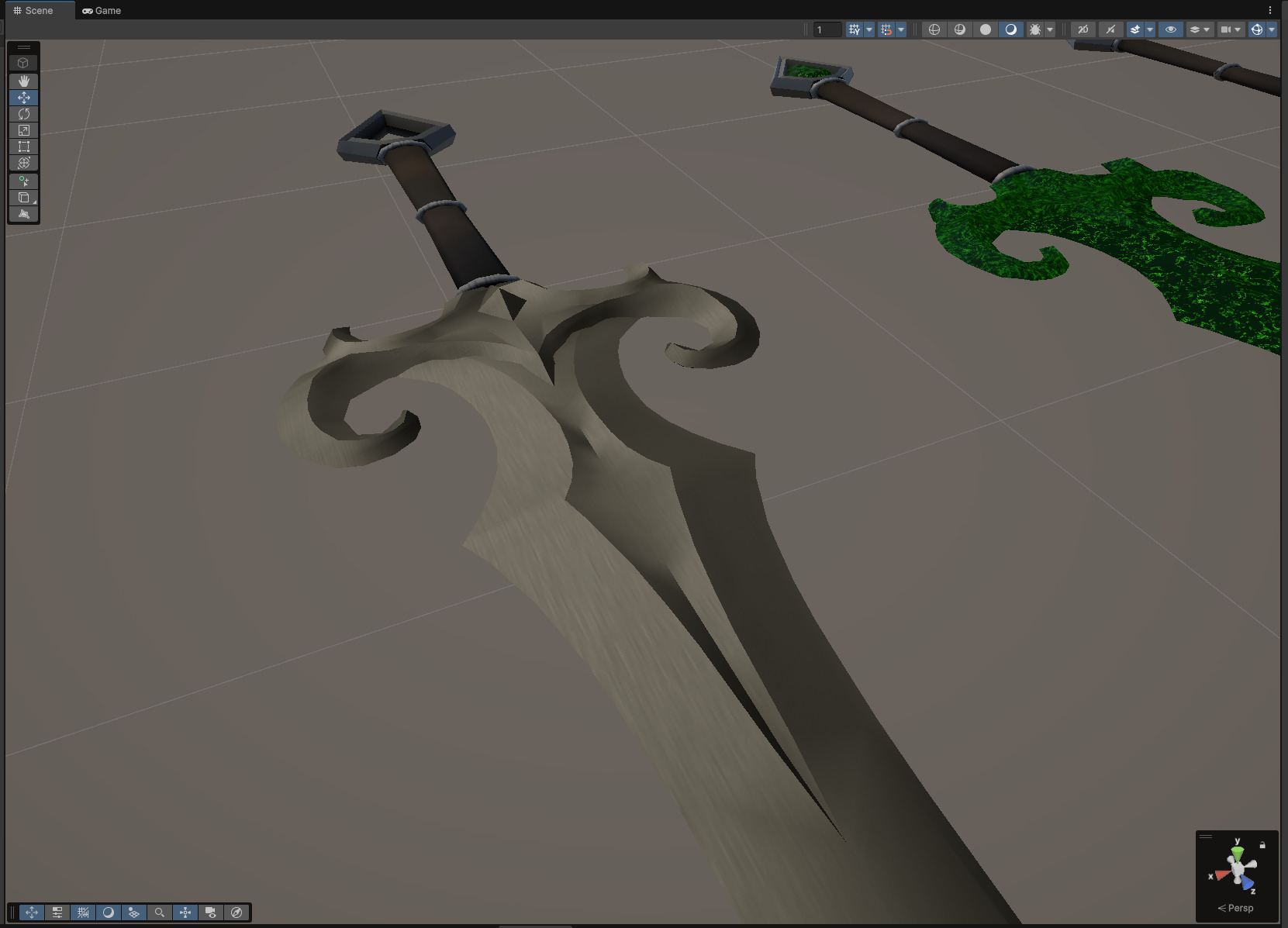 Two-hand swords pack 4 in 1 Low-poly 3D model_21