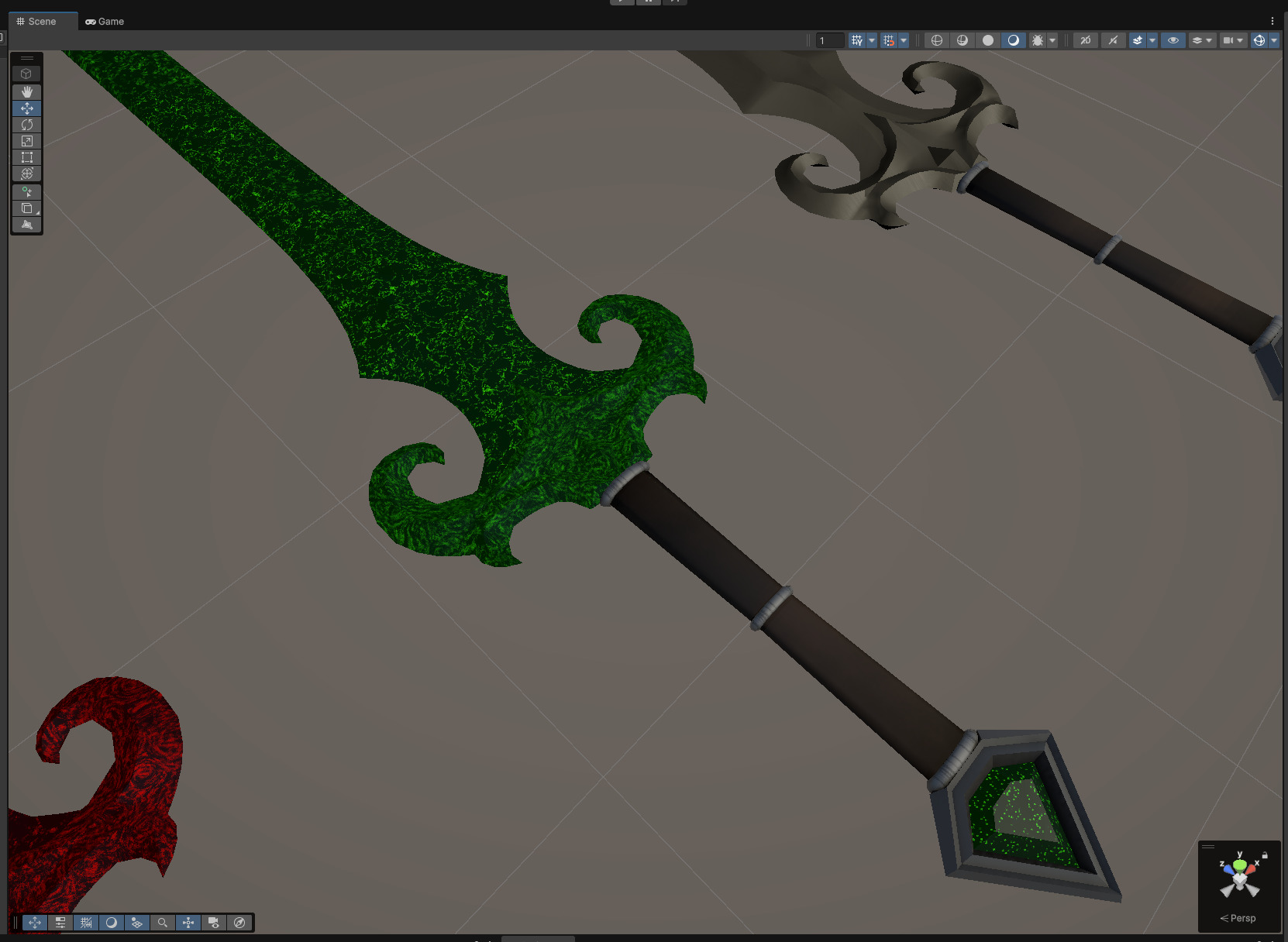 Two-hand swords pack 4 in 1 Low-poly 3D model_20