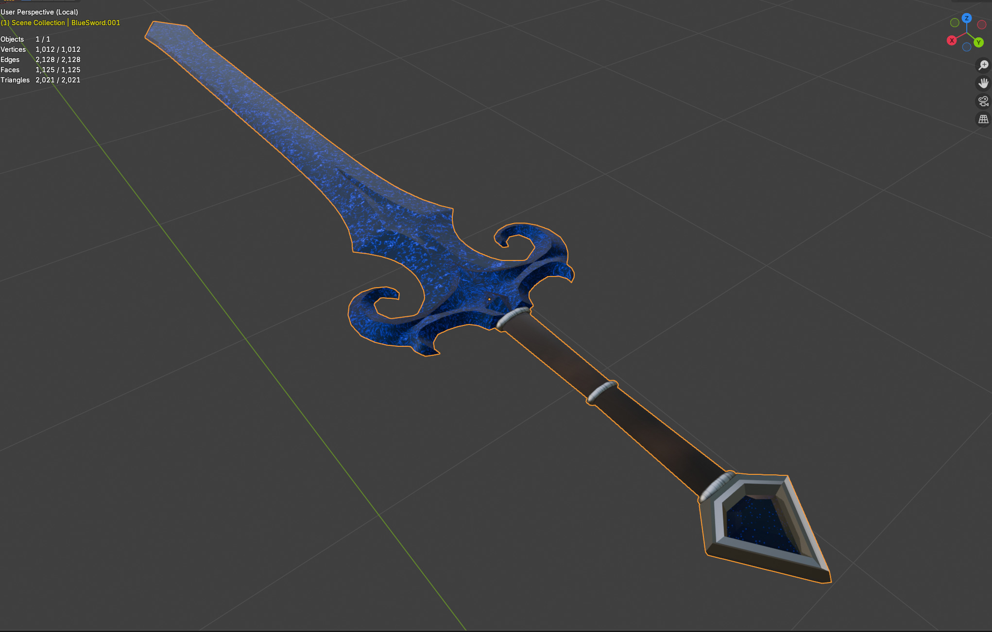 Two-hand swords pack 4 in 1 Low-poly 3D model_14