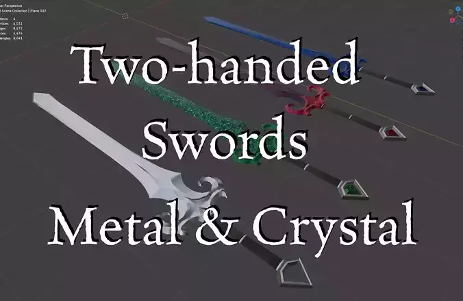 Two-hand swords pack 4 in 1