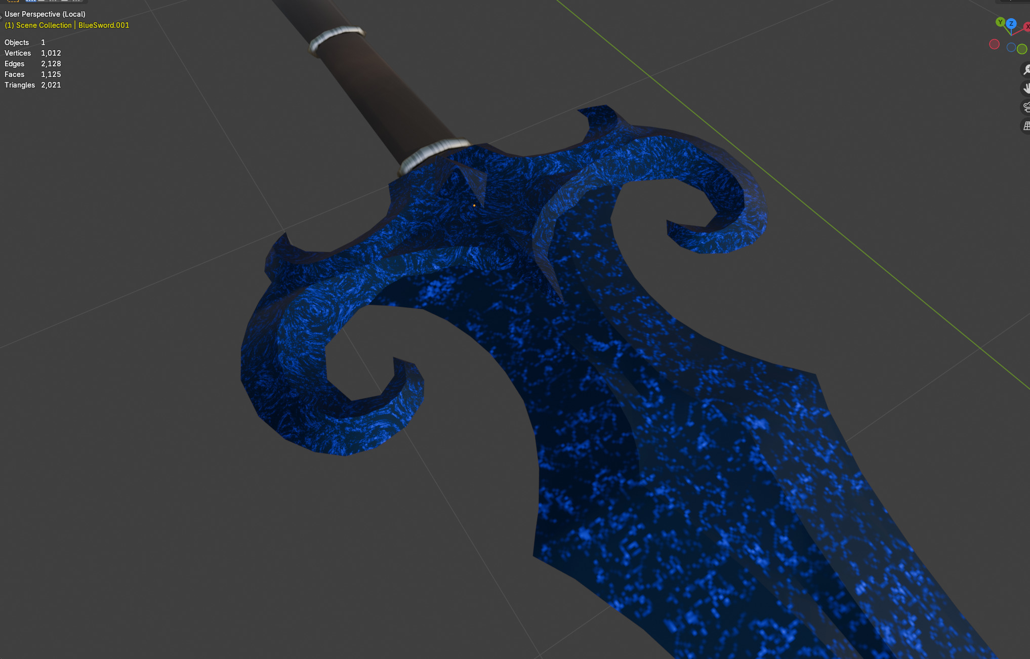 Two-hand swords pack 4 in 1 Low-poly 3D model_15