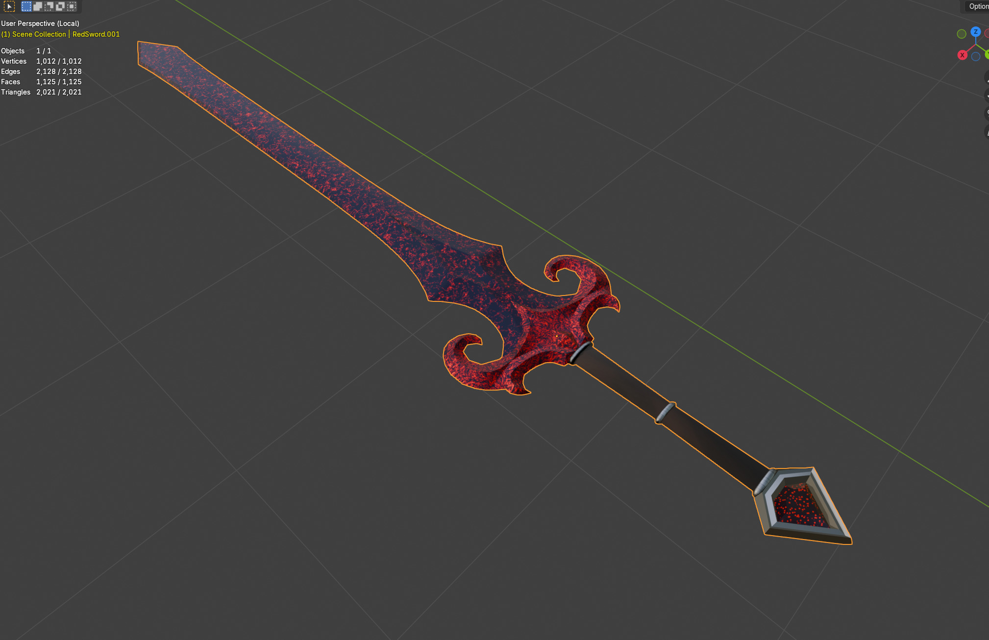 Two-hand swords pack 4 in 1 Low-poly 3D model_11