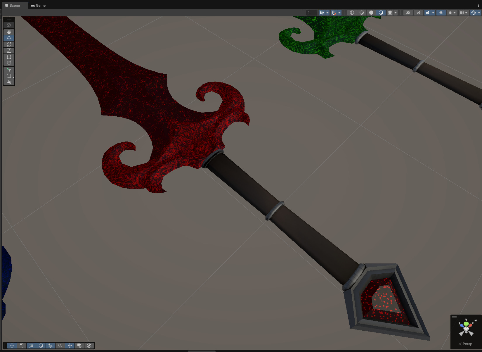 Two-hand swords pack 4 in 1 Low-poly 3D model_22
