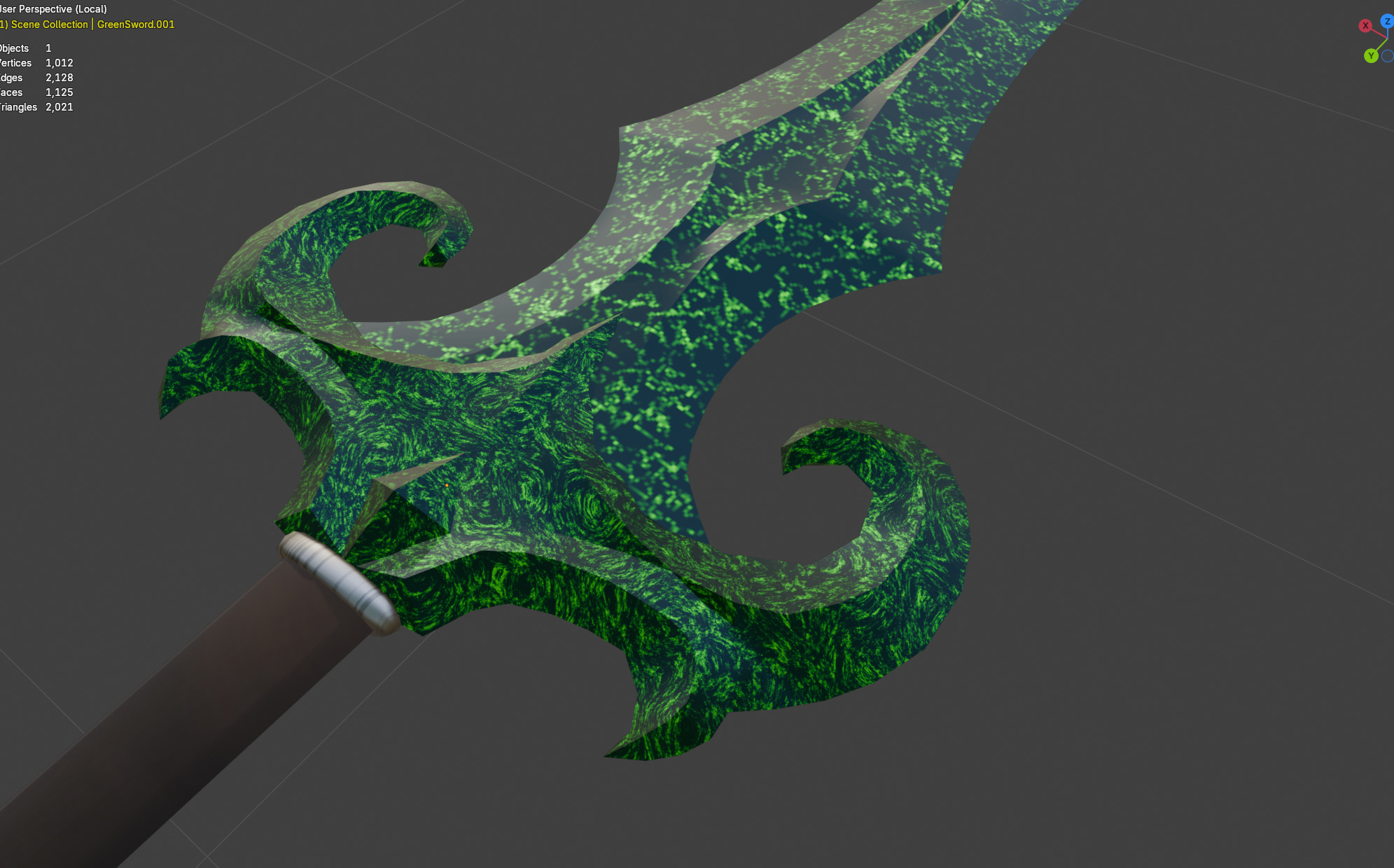 Two-hand swords pack 4 in 1 Low-poly 3D model_9