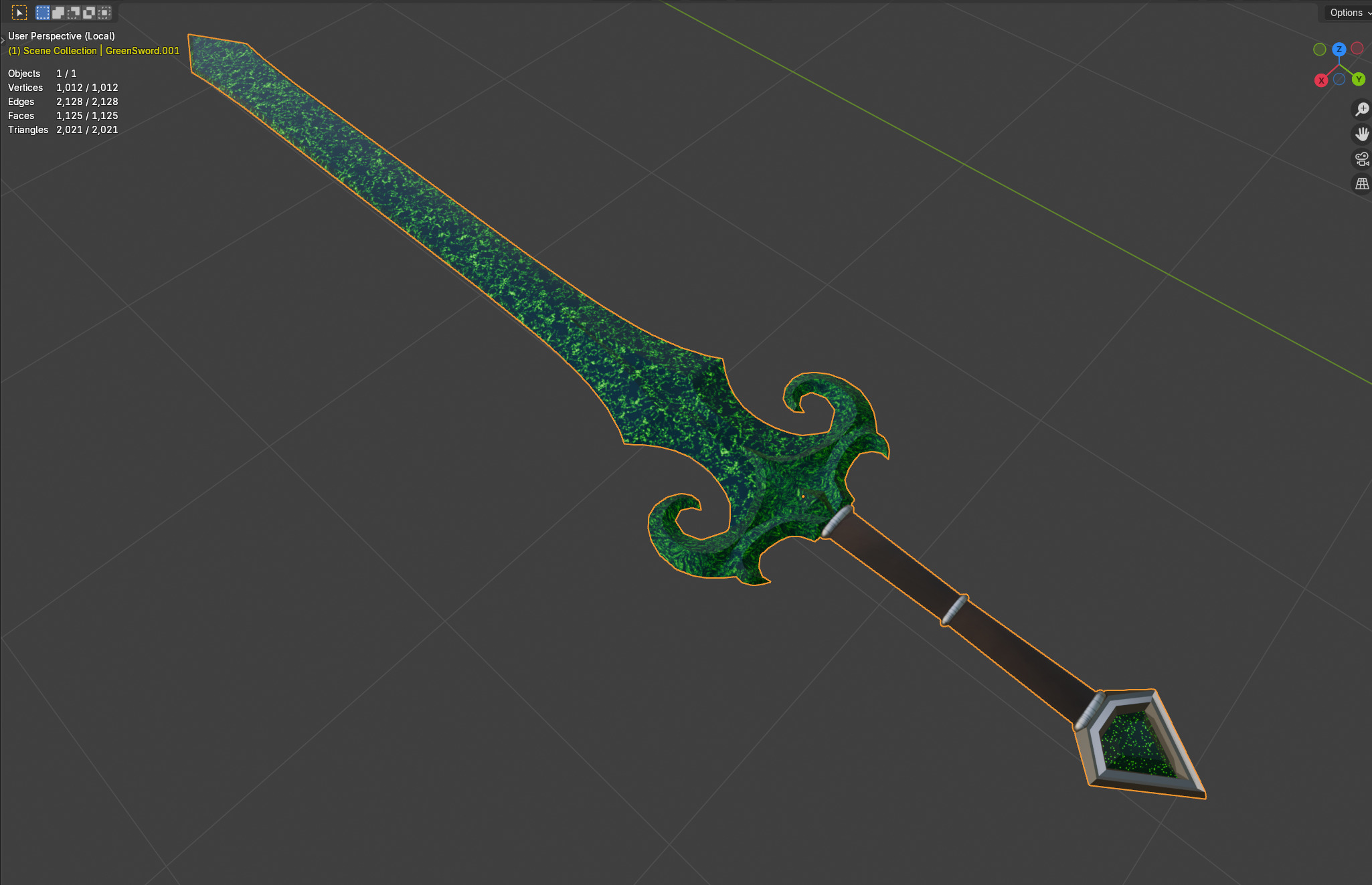 Two-hand swords pack 4 in 1 Low-poly 3D model_8
