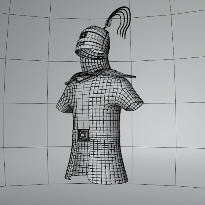 Sci-Fi Warrior Chest Armor with Helmet 3D model_8