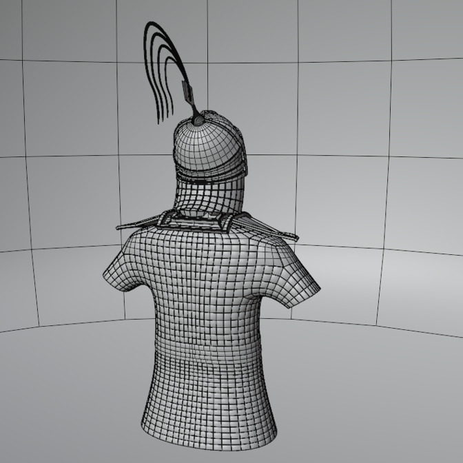 Sci-Fi Warrior Chest Armor with Helmet 3D model_1