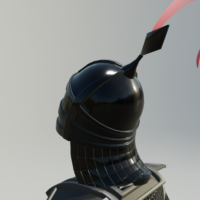 Sci-Fi Warrior Chest Armor with Helmet 3D model_4